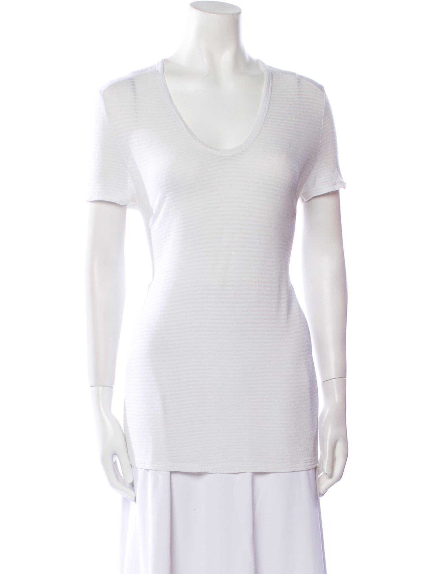 T by Alexander Wang Scoop Neck Short Sleeve T-Shirt