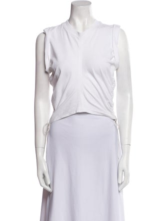 T by Alexander Wang V-Neck Sleeveless Crop Top