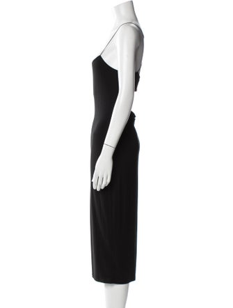 T by Alexander Wang Square Neckline Midi Length Dress