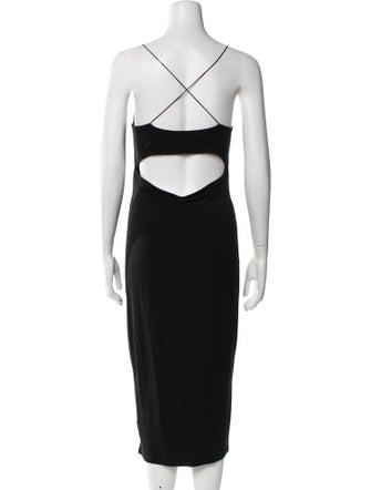 T by Alexander Wang Square Neckline Midi Length Dress