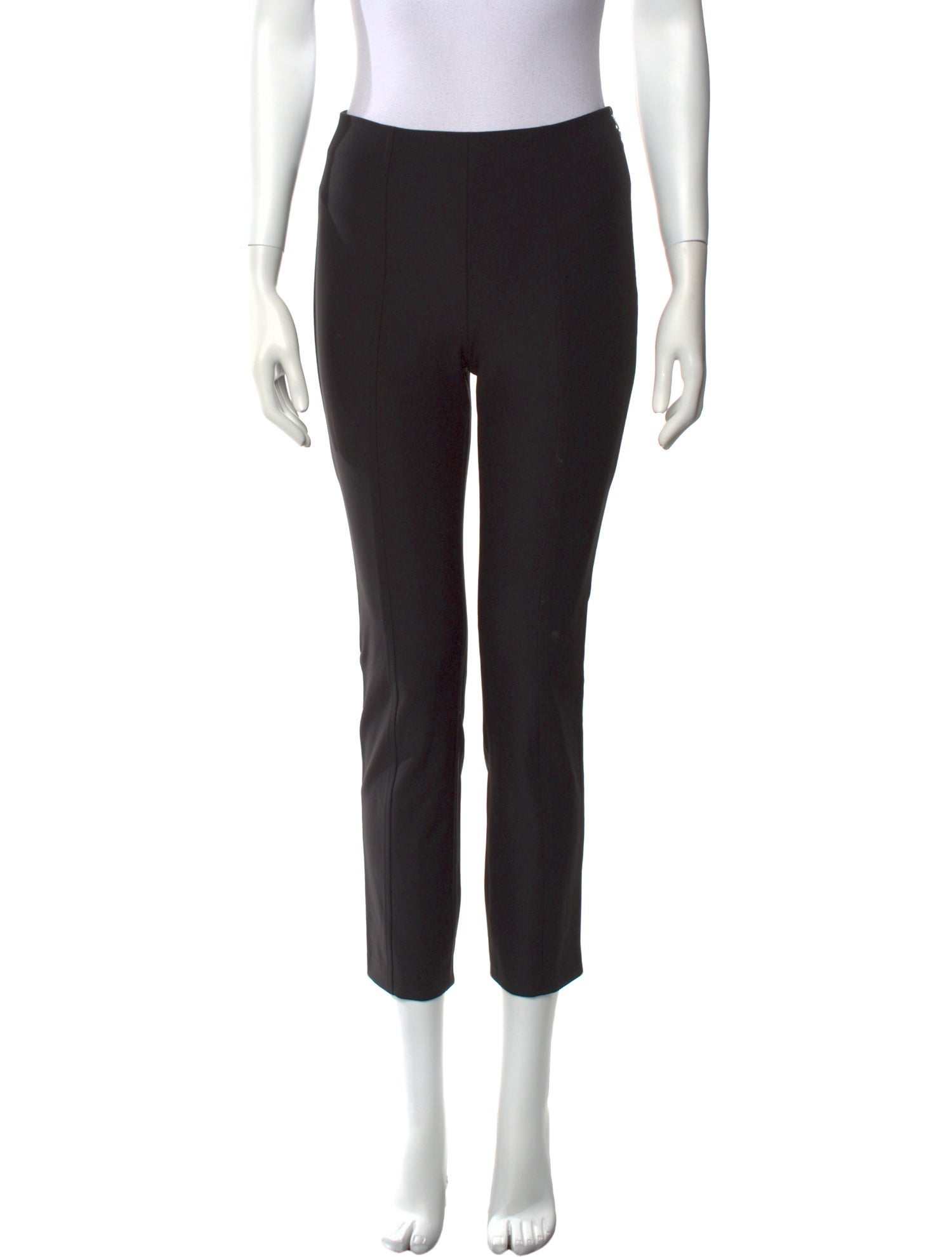 T by Alexander Wang Nylon Straight Leg Pants Black Mid-Rise
