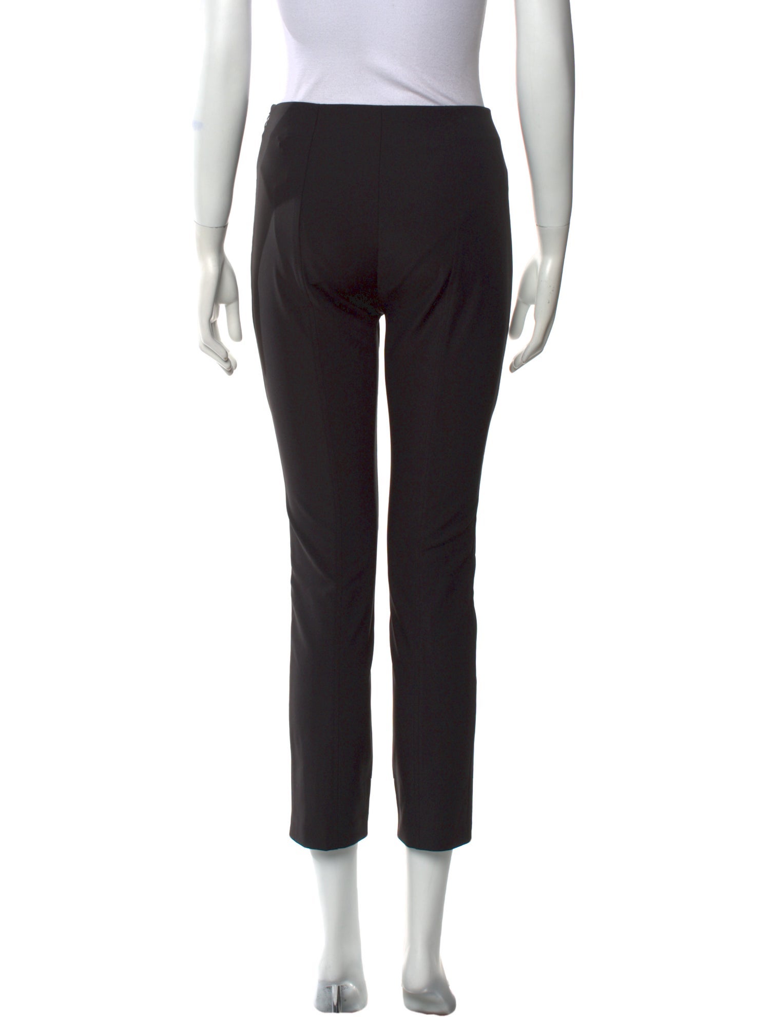 T by Alexander Wang Nylon Straight Leg Pants Black Mid-Rise