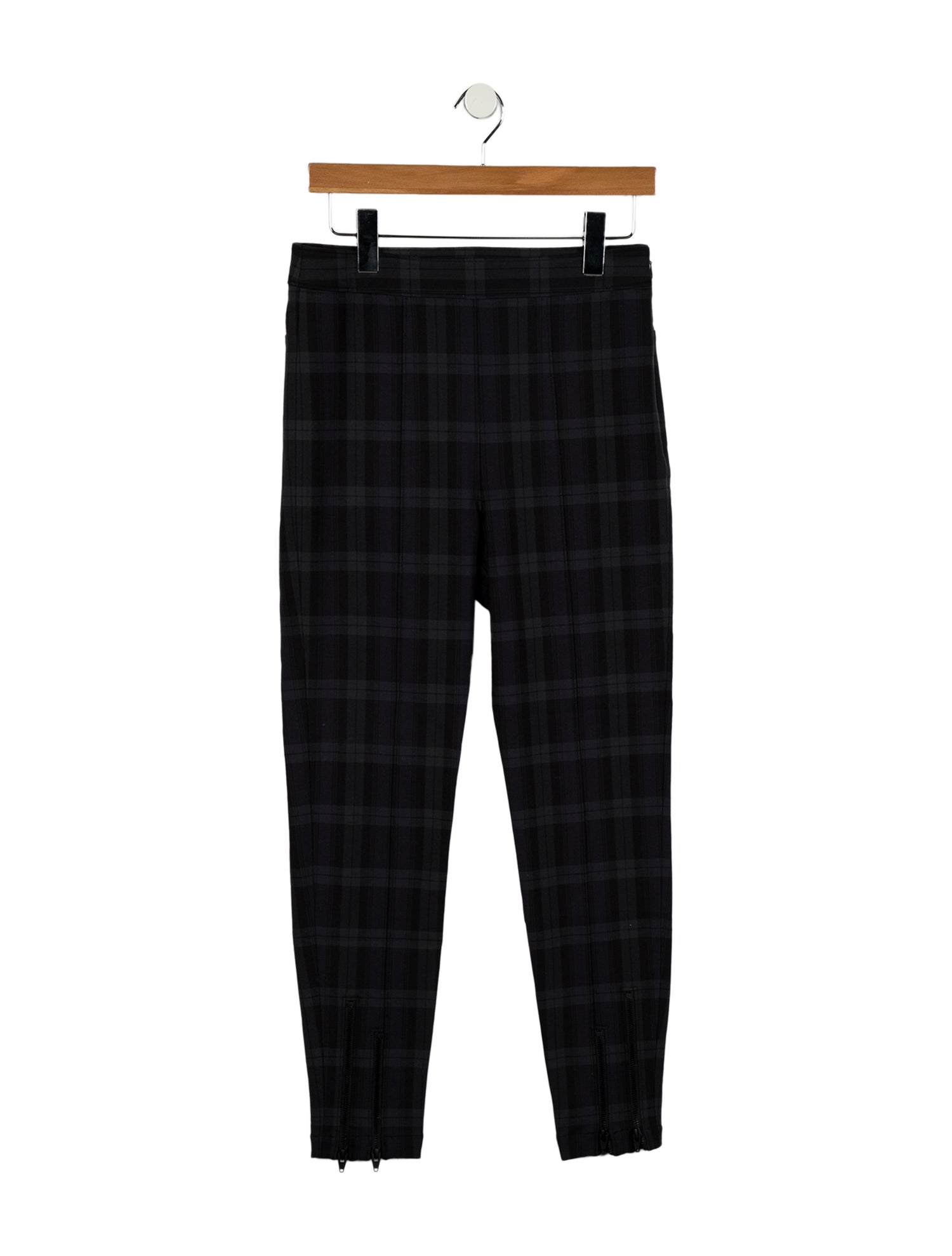 T by Alexander Wang Plaid Print Skinny Leg Pants