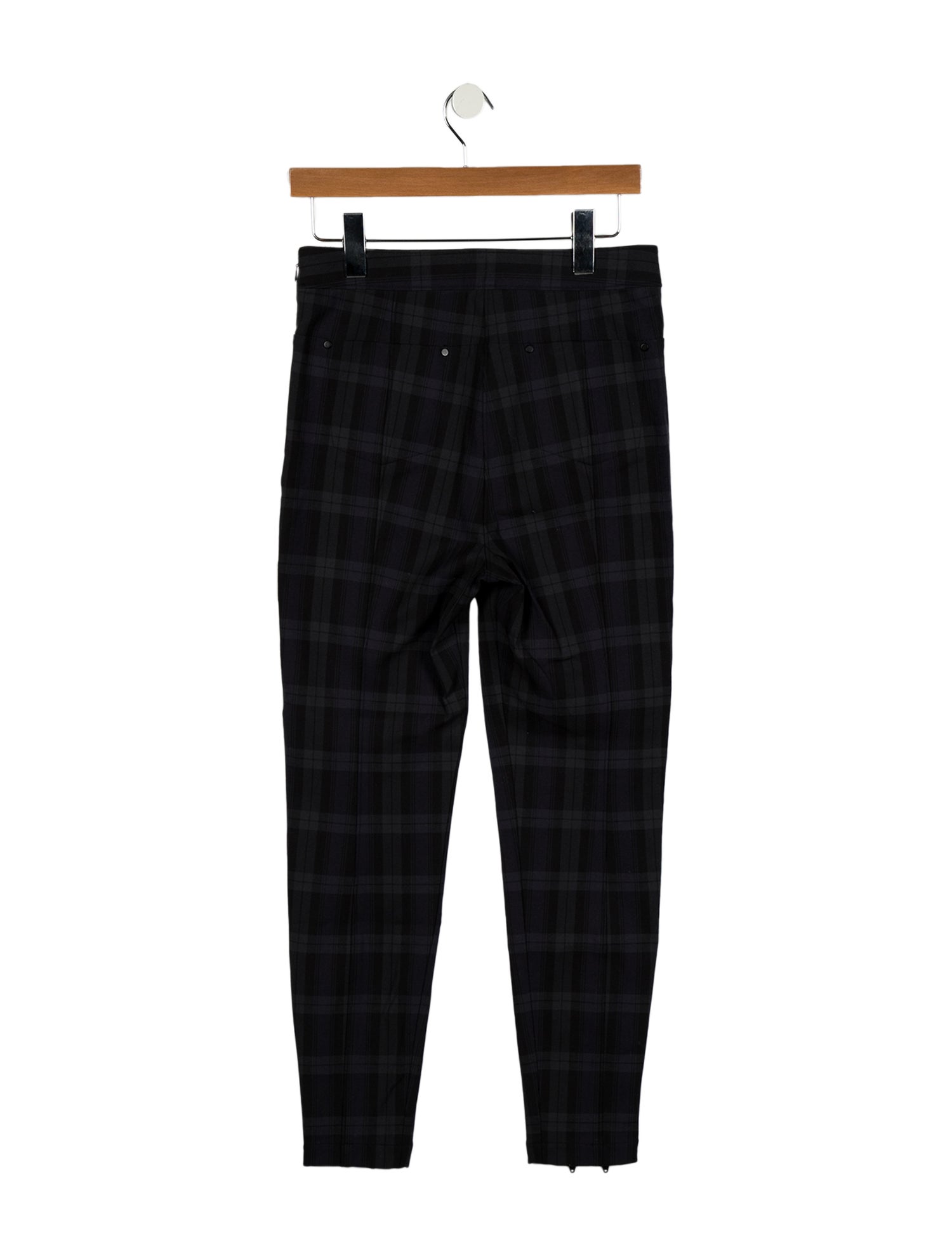 T by Alexander Wang Plaid Print Skinny Leg Pants