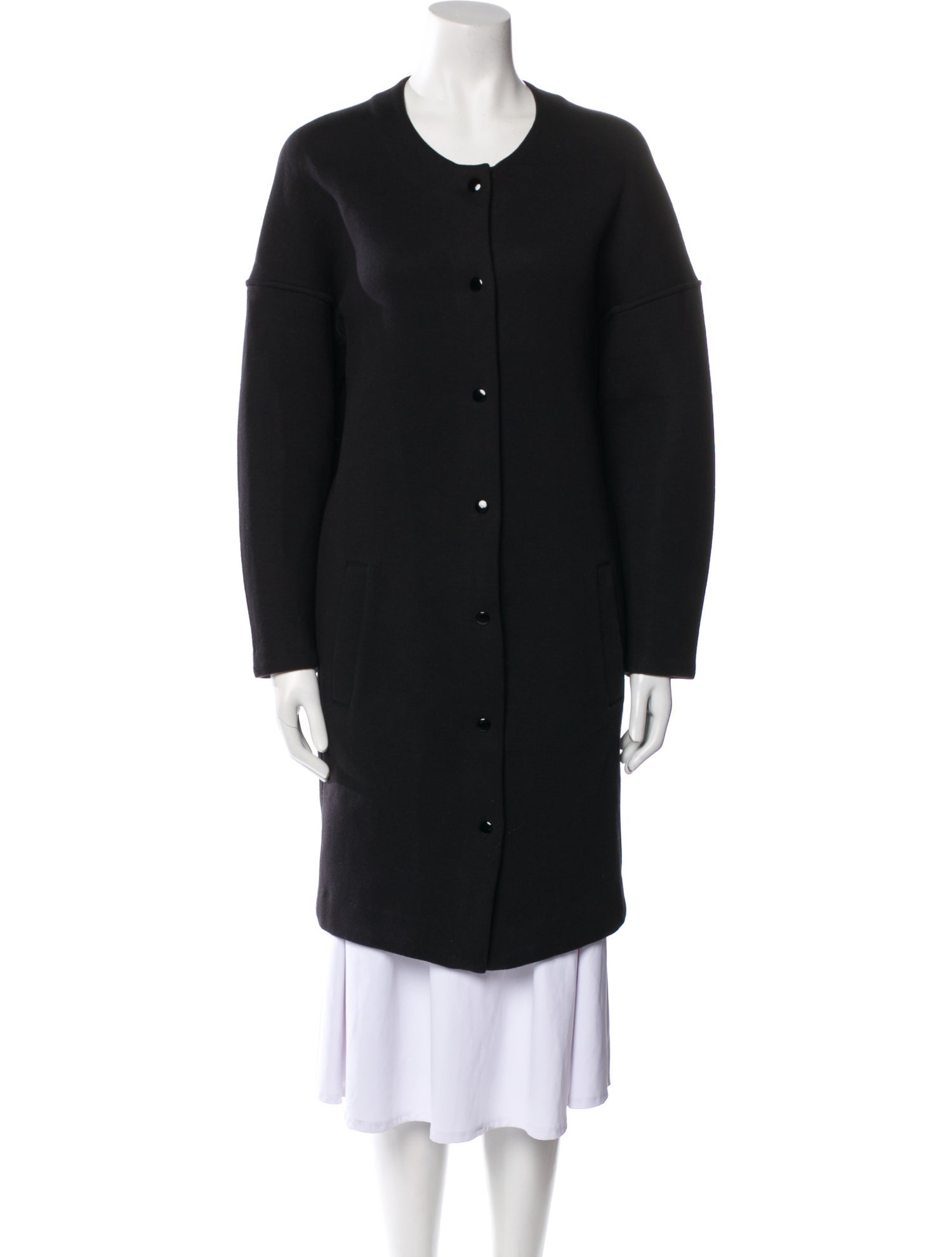 T by ALEXANDER WANG Other Coat Wool Navy Plain Used | eBay