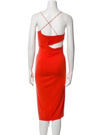 T by Alexander Wang Square Neckline Midi Length Dress