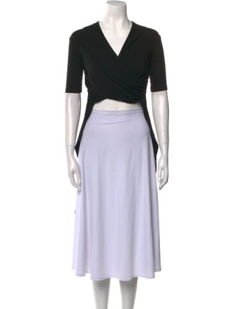 T by Alexander Wang V-Neck Short Sleeve Crop Top