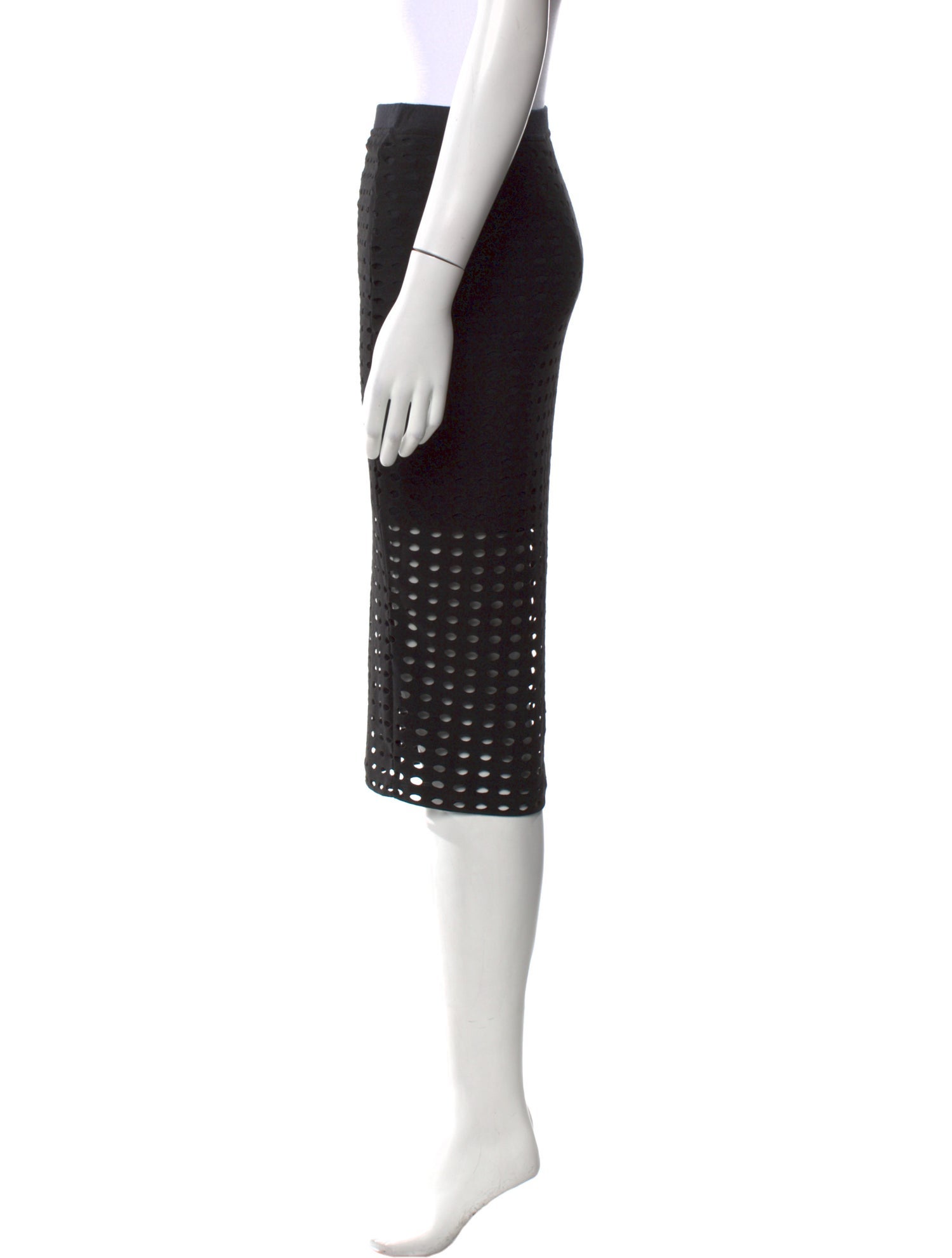 T by Alexander Wang Cutout Accent Knee-Length Skirt