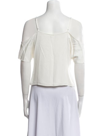 T by Alexander Wang V-Neck Short Sleeve Crop Top