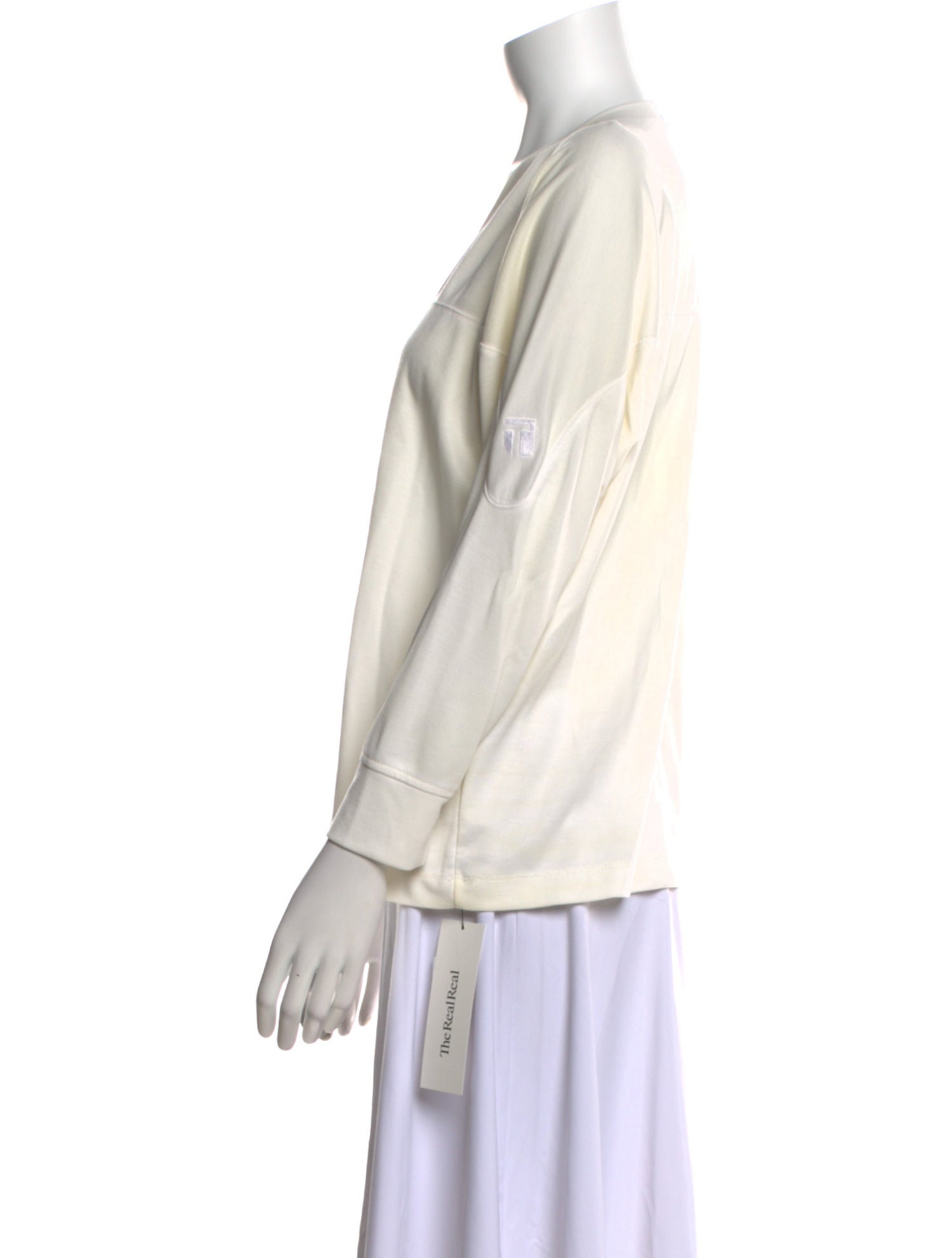 T by Alexander Wang V-Neck Long Sleeve Blouse