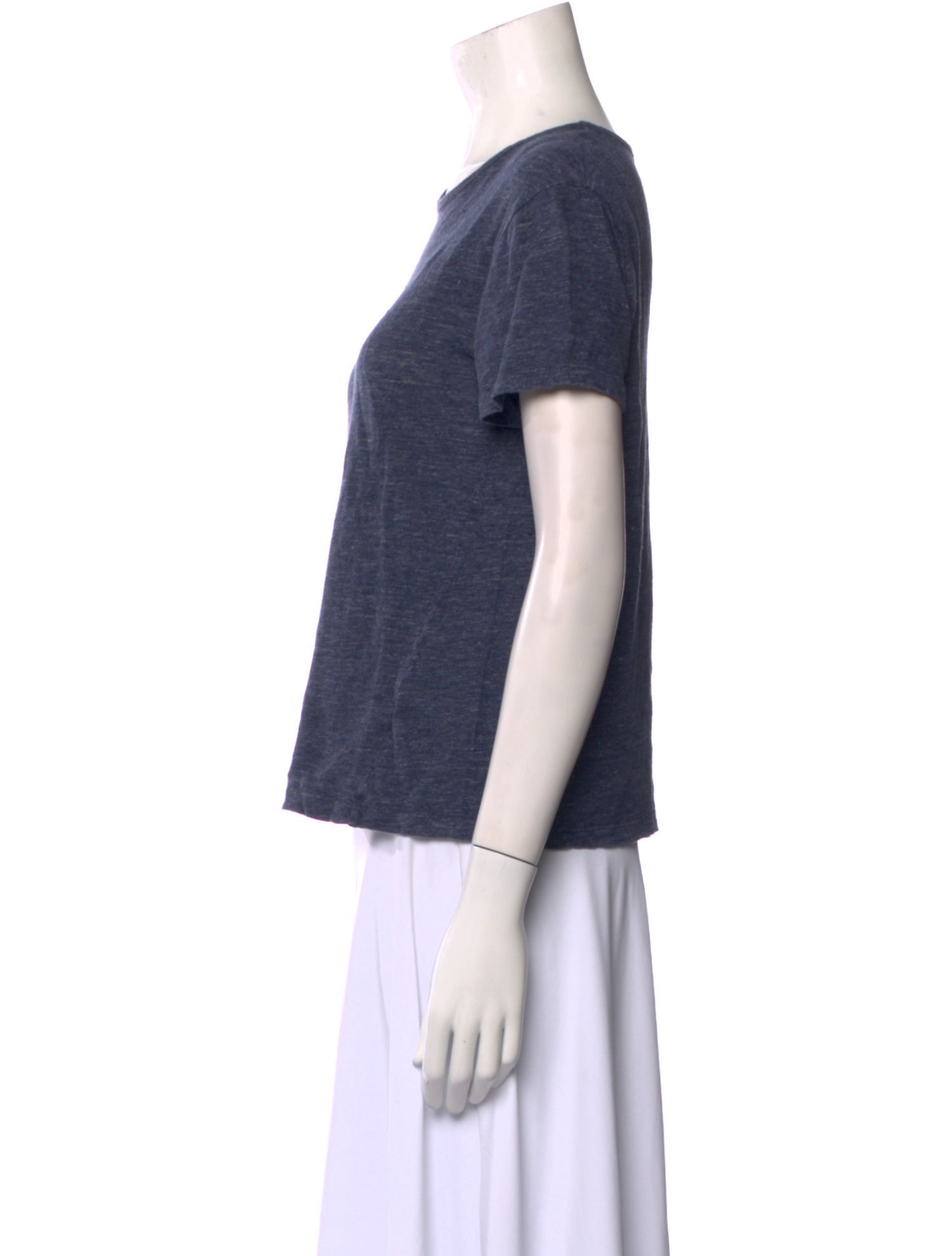 T by Alexander Wang Linen Scoop Neck T-Shirt