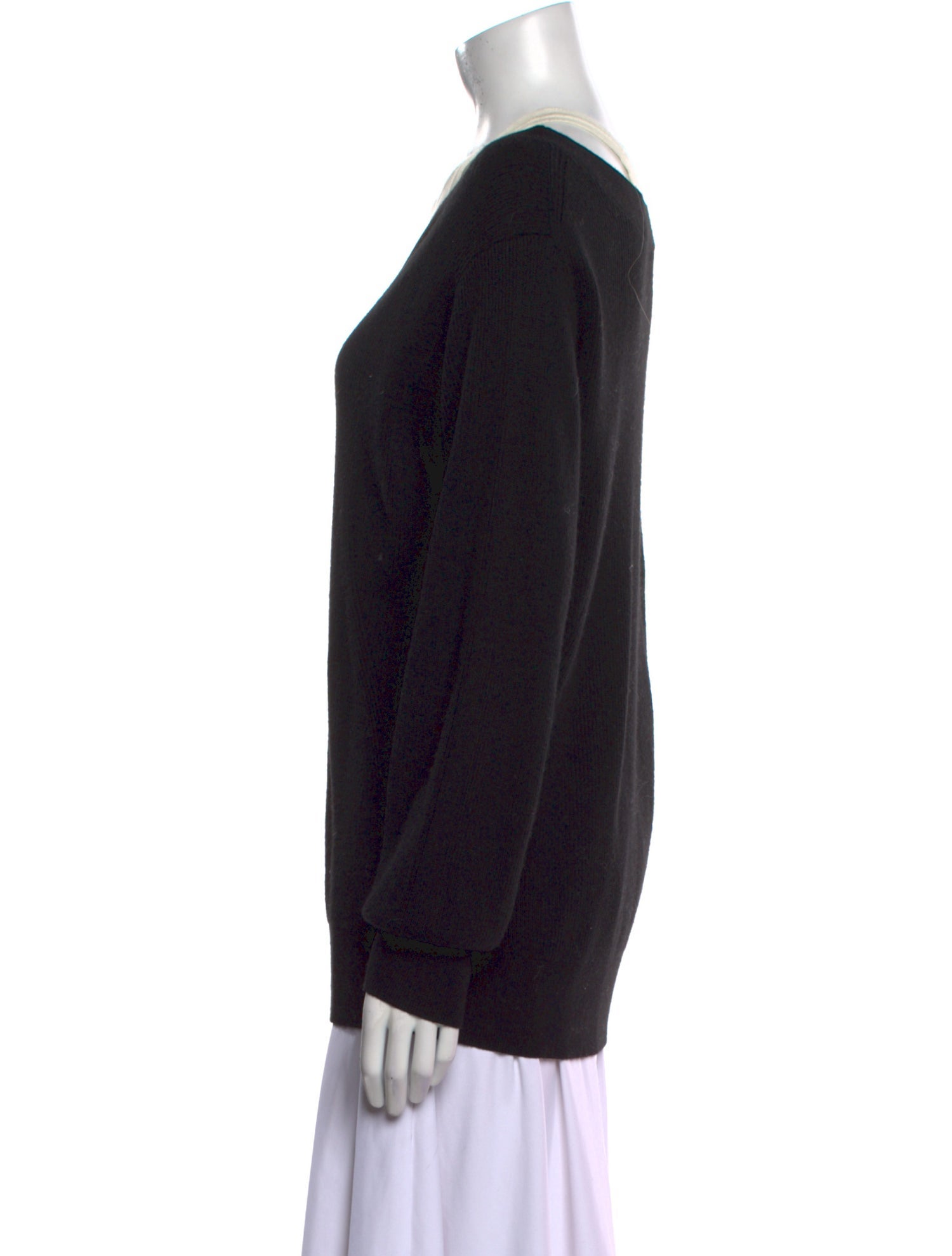 T by Alexander Wang Merino Wool V-Neck Sweatshirt