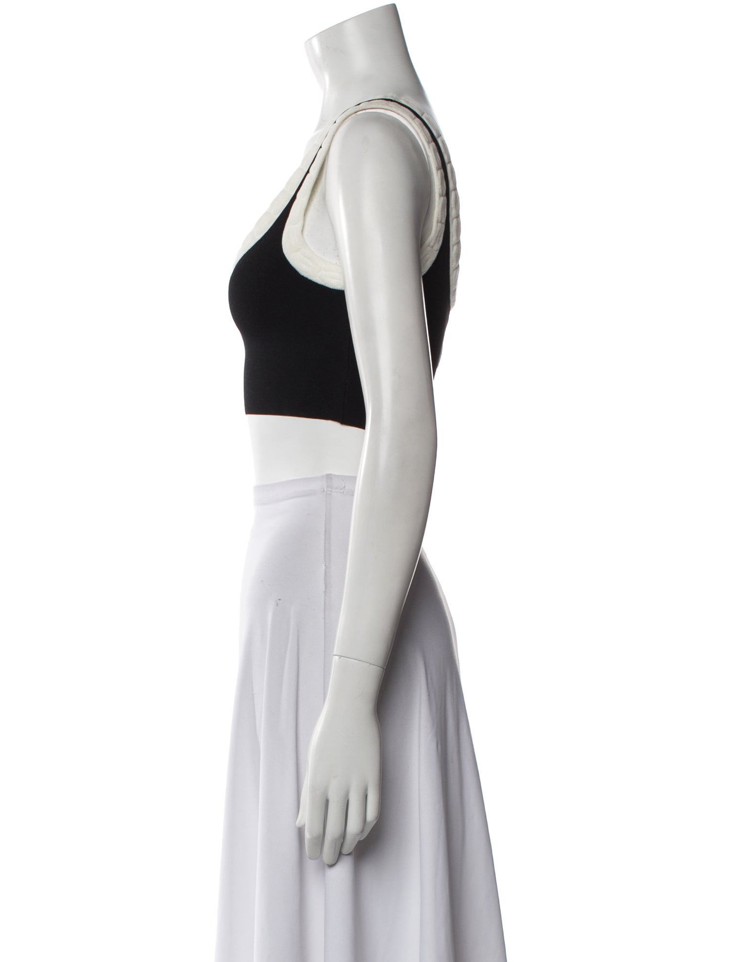 T by Alexander Wang Scoop Neck Sleeveless Crop Top