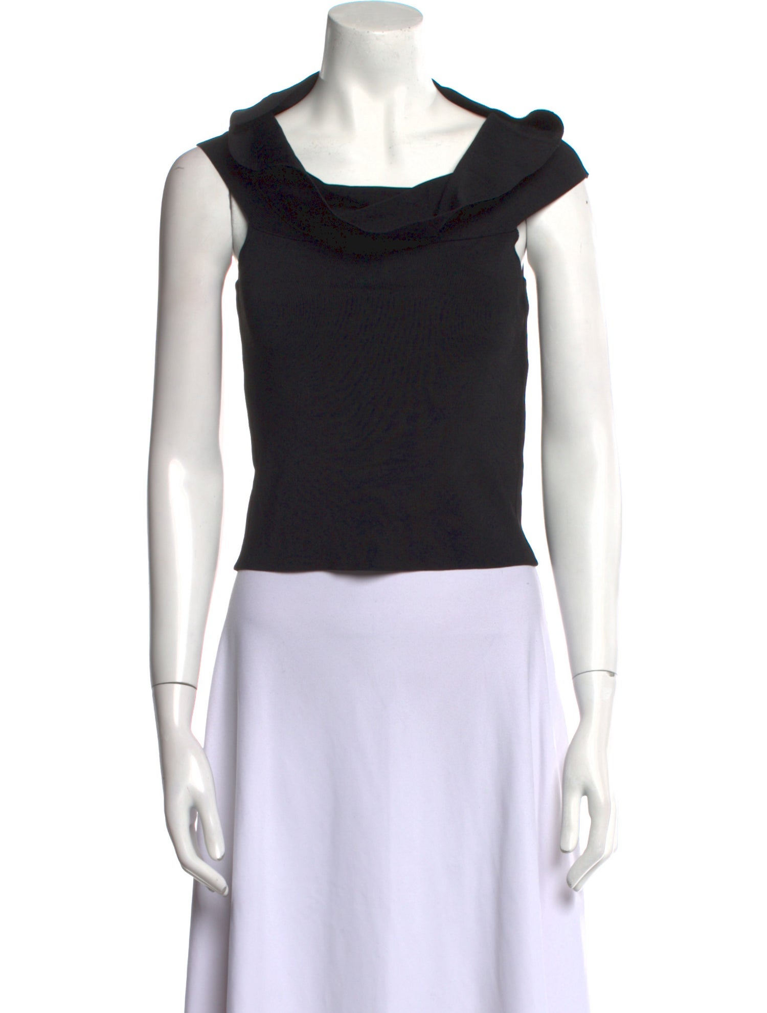 T by Alexander Wang Cowl Neck Sleeveless Crop Top