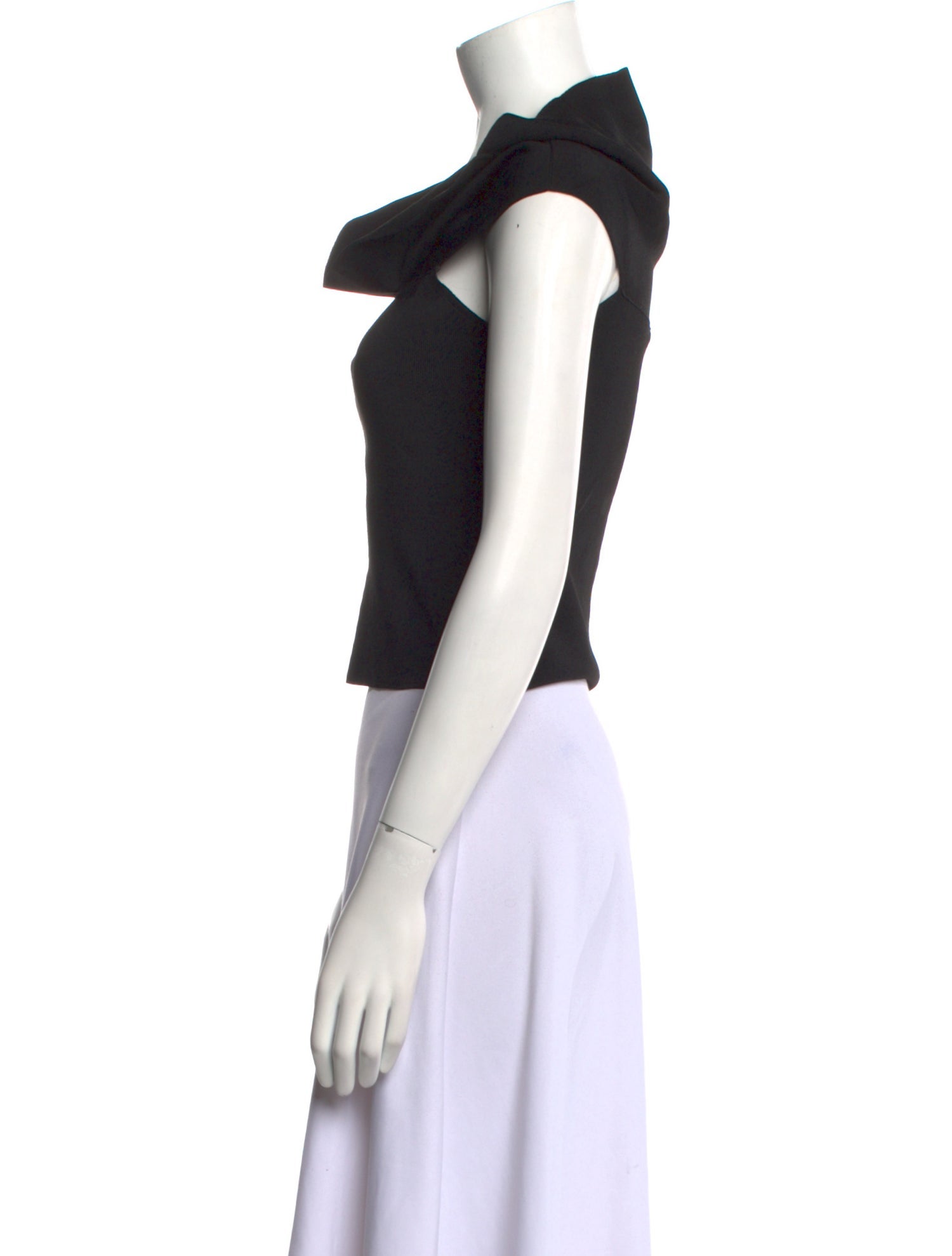 T by Alexander Wang Cowl Neck Sleeveless Crop Top