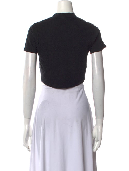 T by Alexander Wang V-Neck Short Sleeve Crop Top