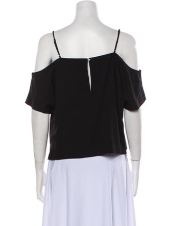 T by Alexander Wang Square Neckline Short Sleeve Crop Top