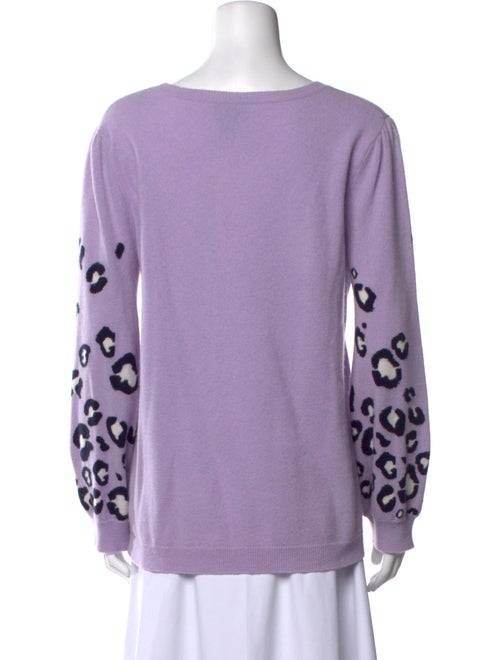 Two Bees Cashmere Wool Animal Print Sweater
