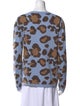 Two Bees Cashmere Wool Animal Print Sweater