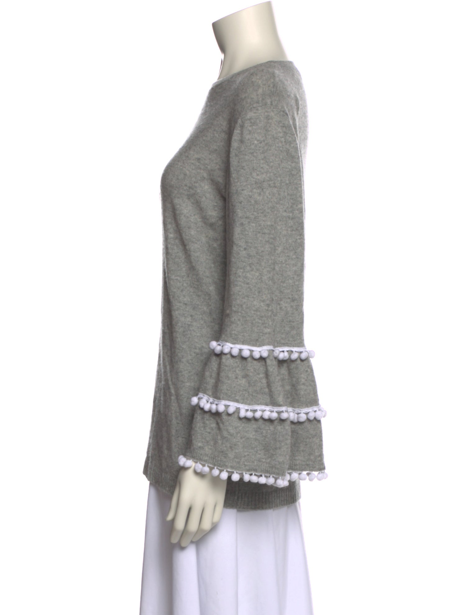 Two Bees Cashmere Wool Bateau Neckline Sweater