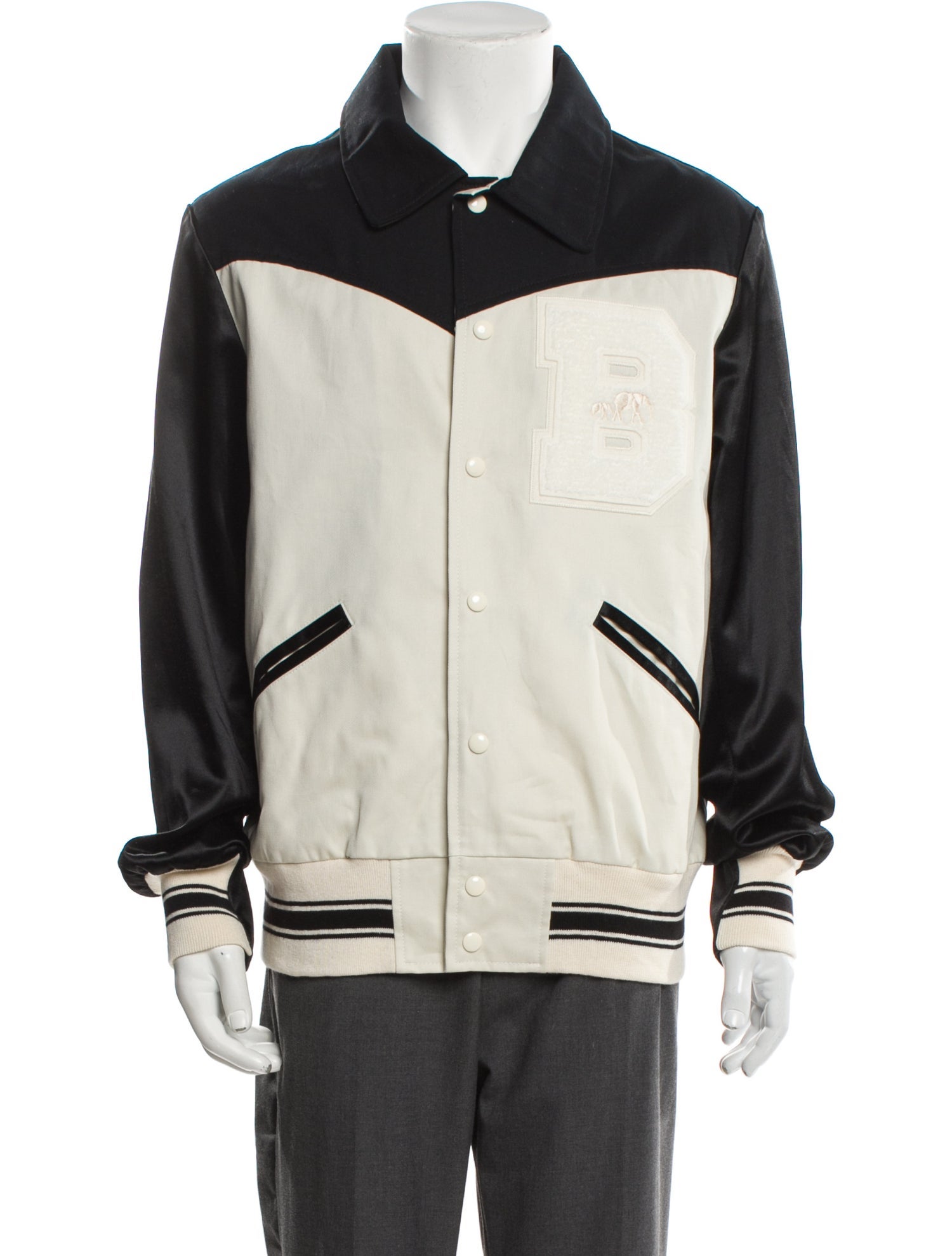 The Brooklyn Circus Colorblock Pattern Varsity Jacket