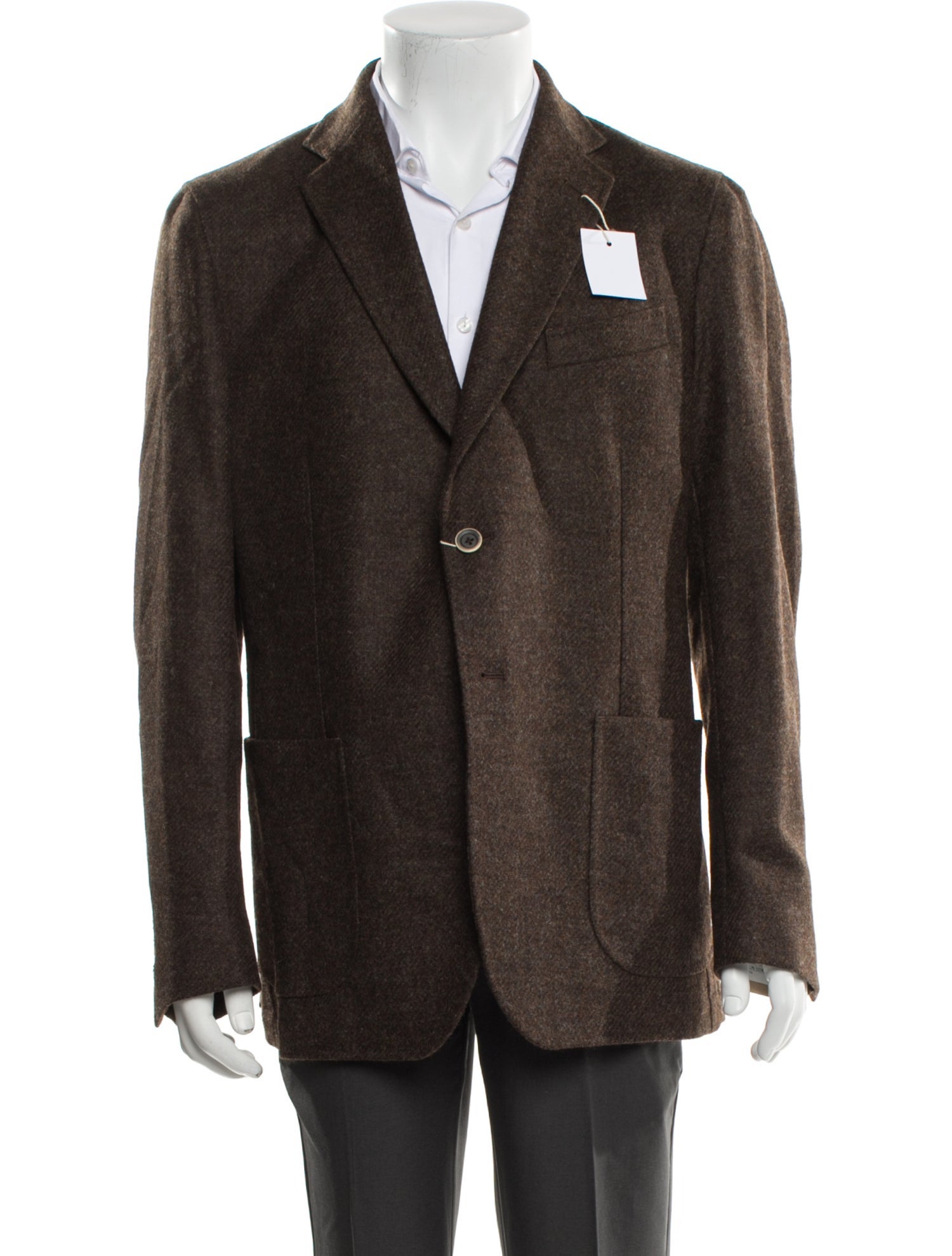 Tombolini Virgin Wool Tweed Pattern Blazer
