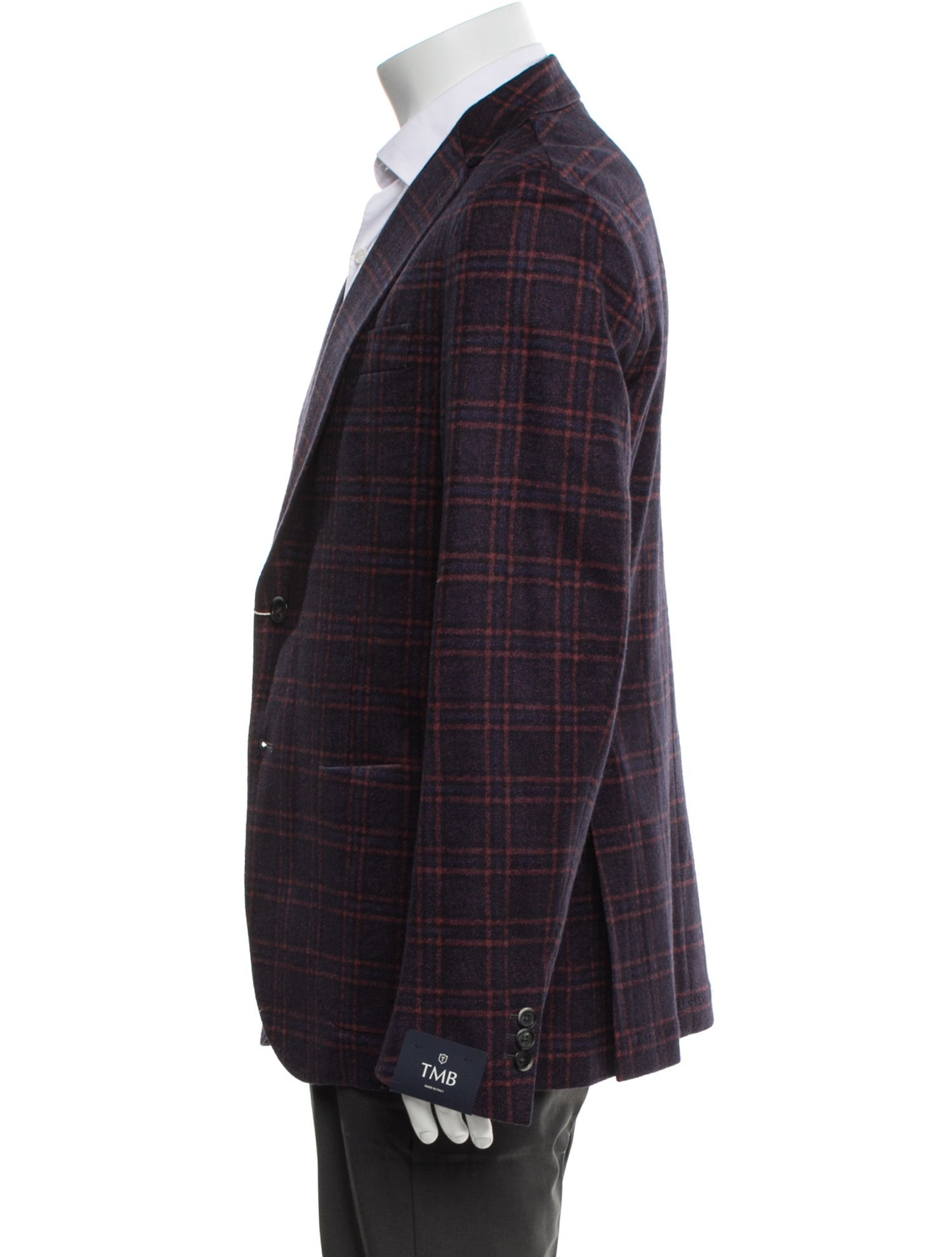 Tombolini Plaid Print Blazer w/ Tags