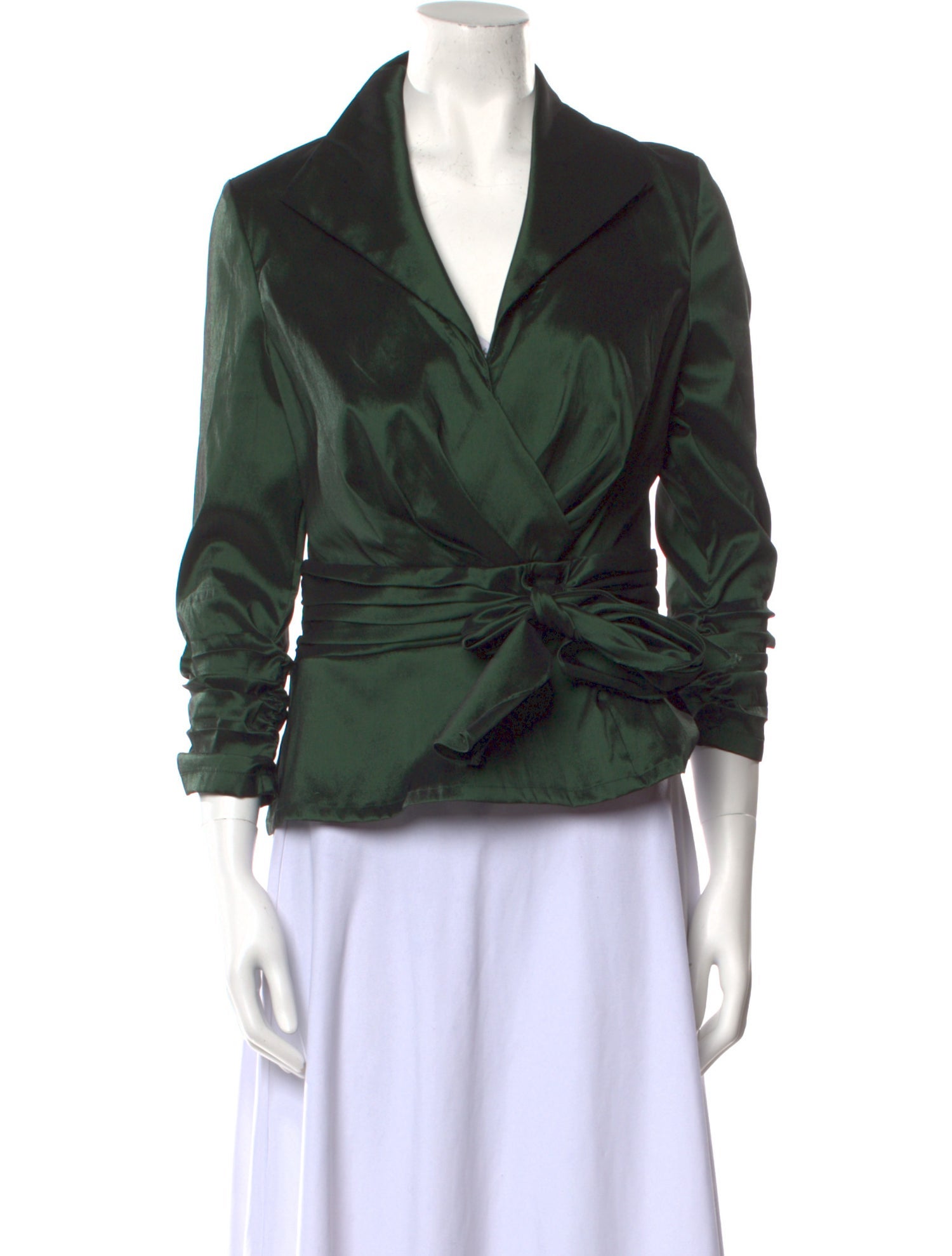 T by Tadashi V-Neck Three-Quarter Sleeve Blouse