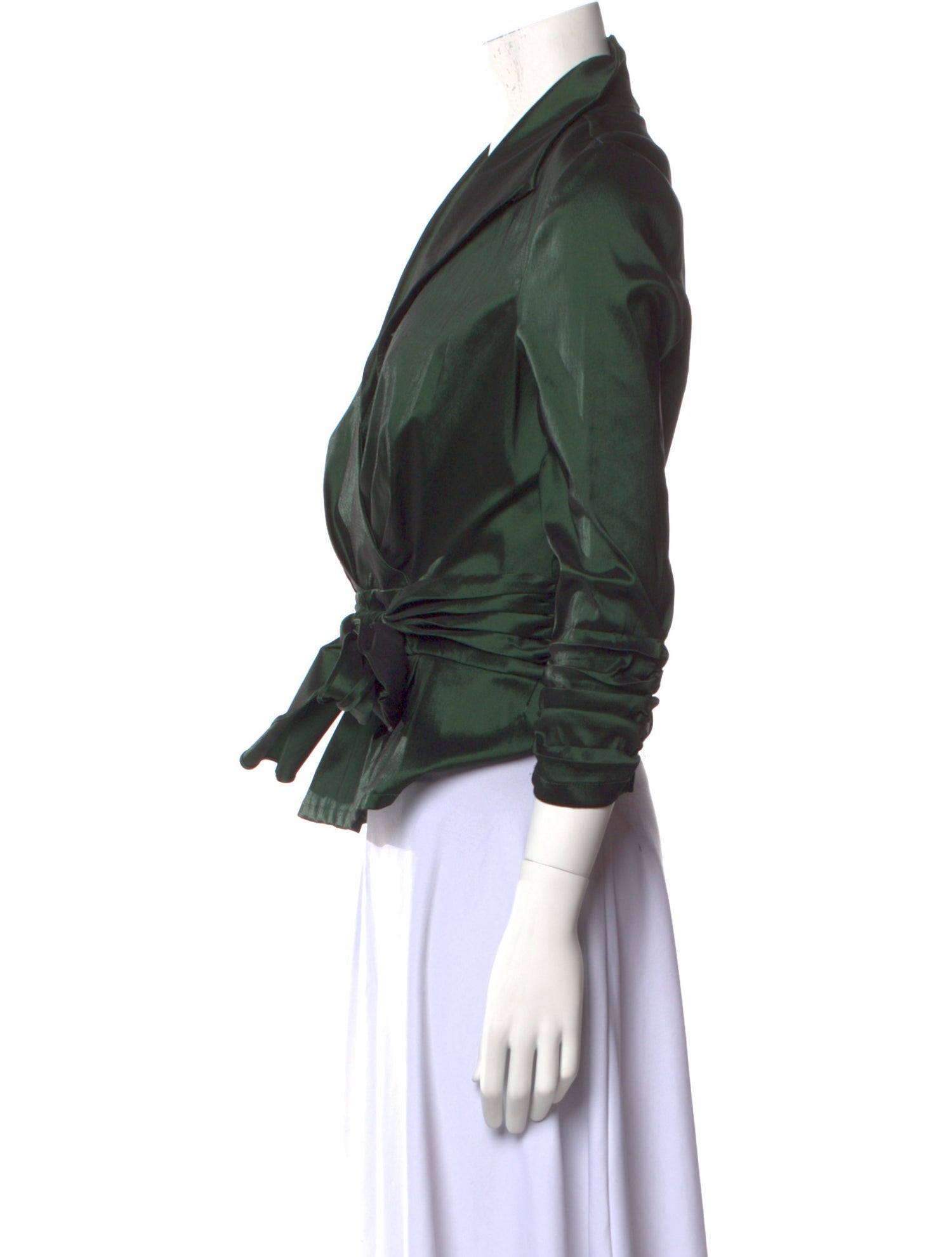 T by Tadashi V-Neck Three-Quarter Sleeve Blouse