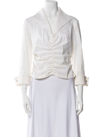 T by Tadashi Long Sleeve Button-Up Top