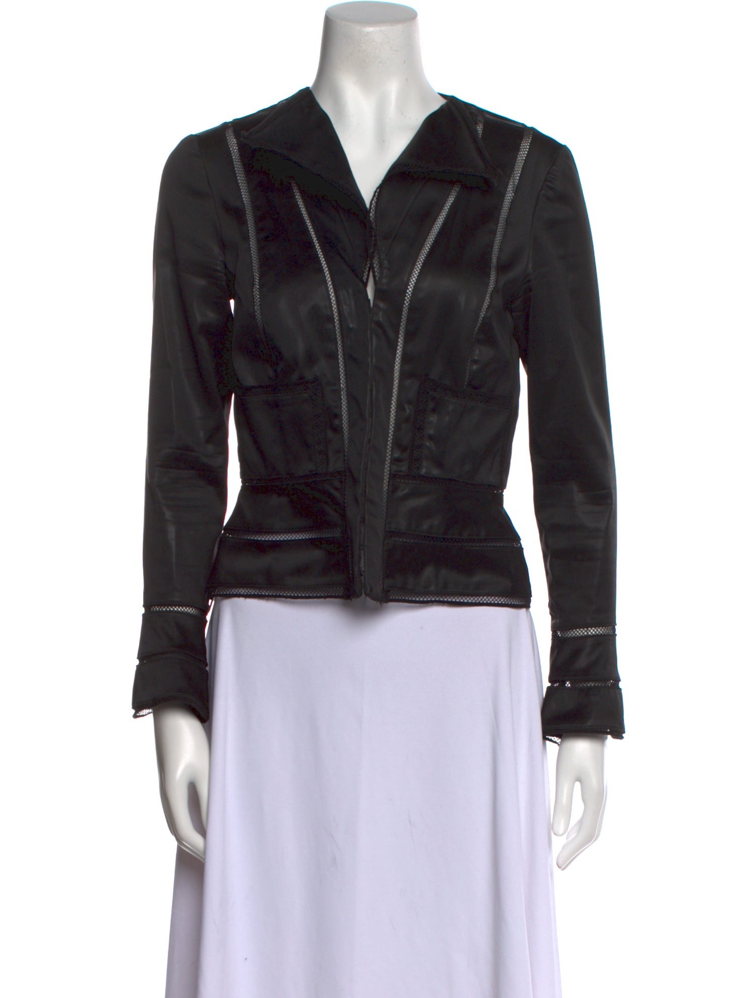 T by Tadashi Nylon V-Neck Blouse