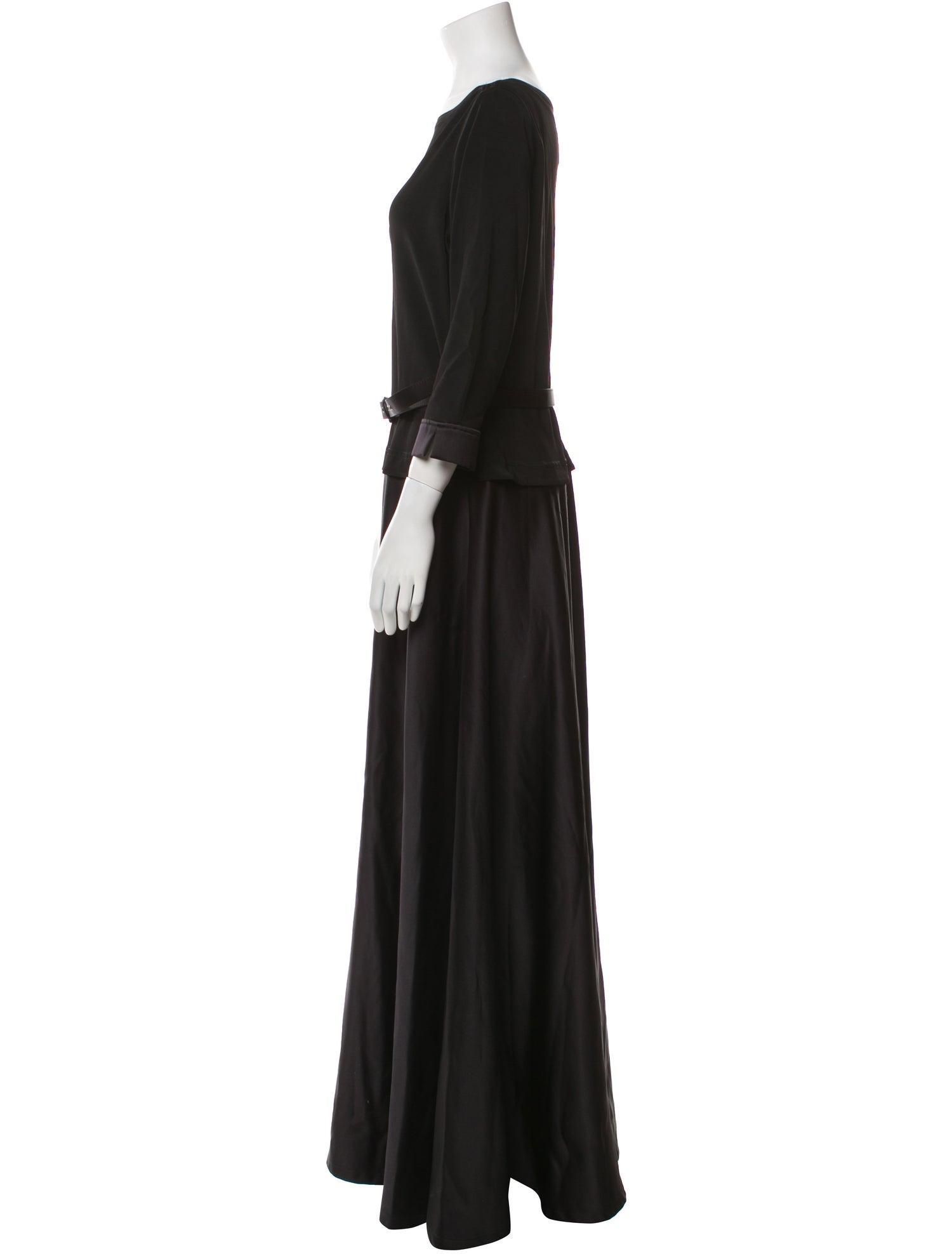 T by Tadashi Bateau Neckline Long Dress