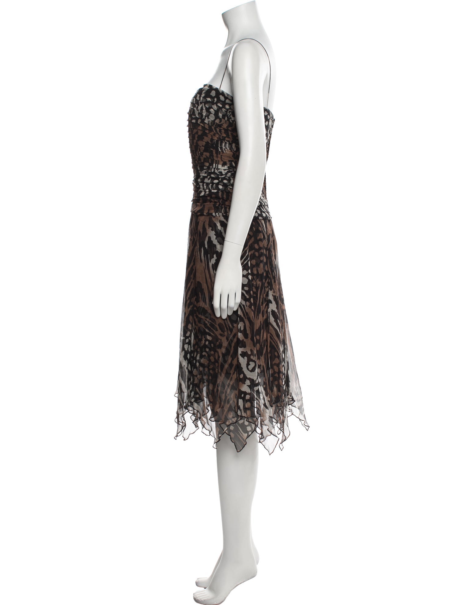 T by Tadashi Silk Knee-Length Dress