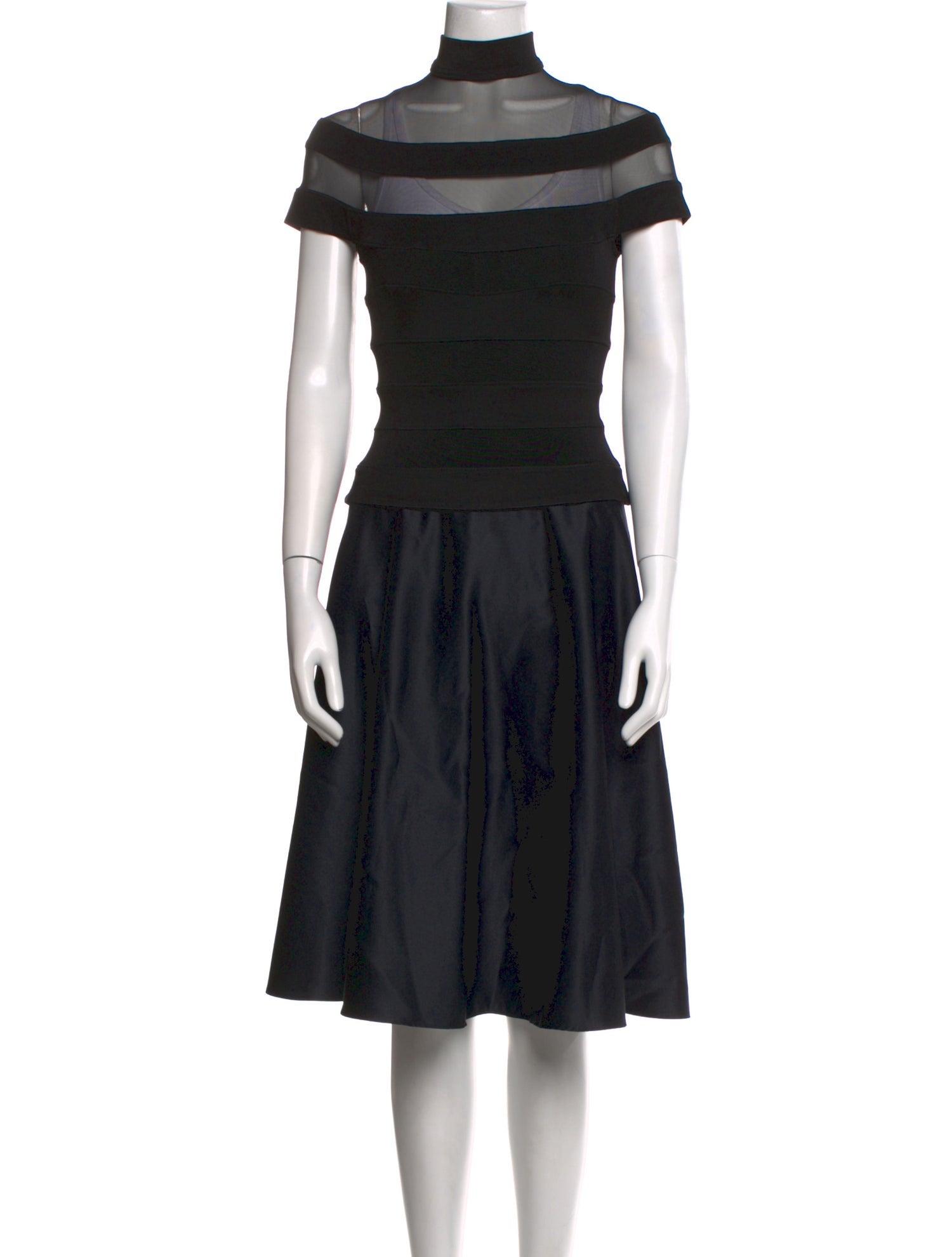 T by Tadashi Mock Neck Knee-Length Dress