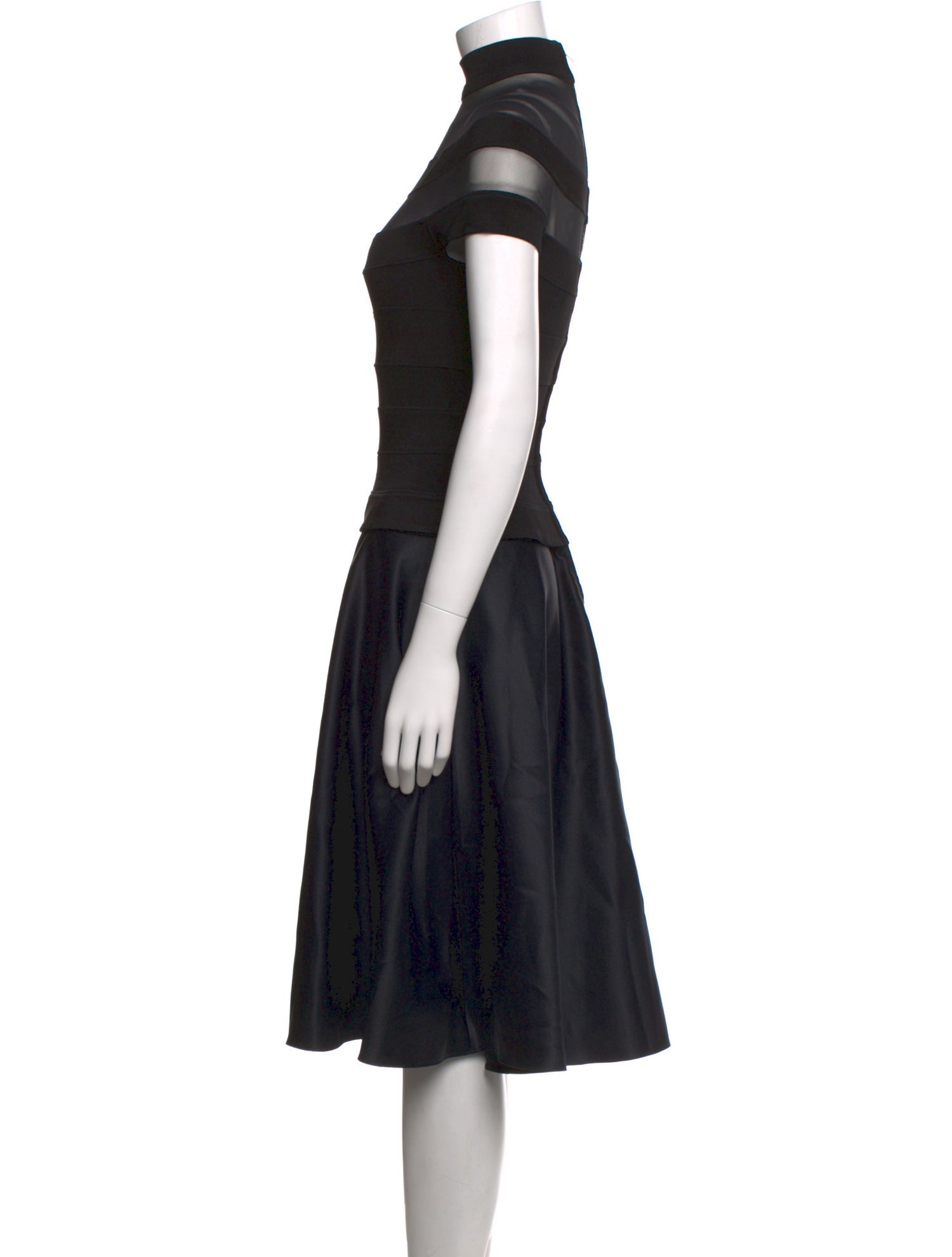 T by Tadashi Mock Neck Knee-Length Dress