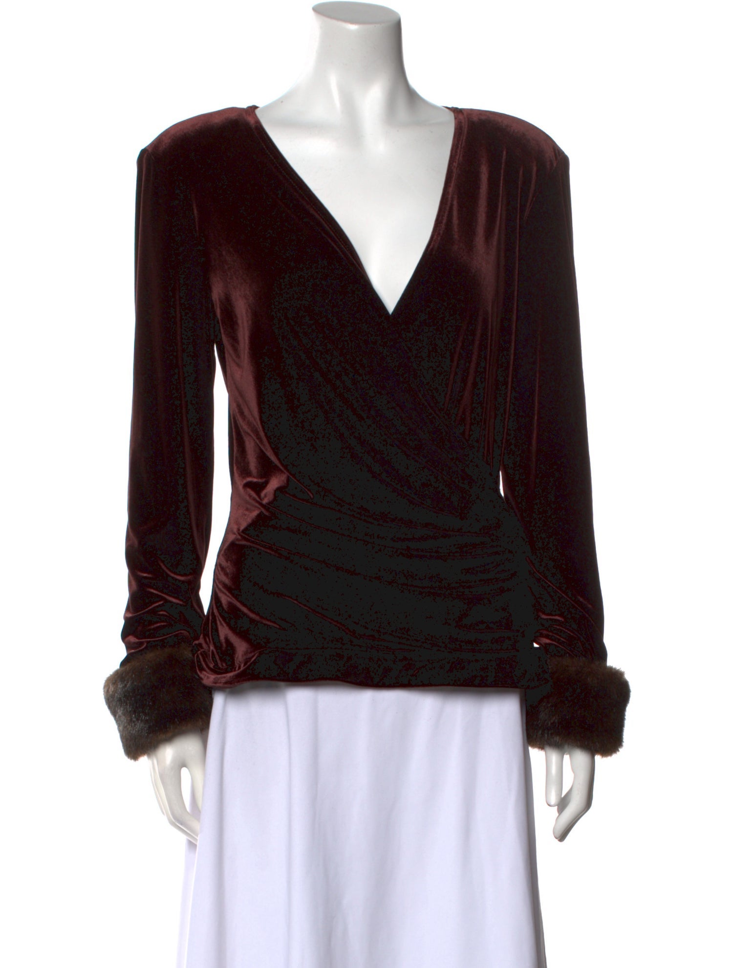 T by Tadashi V-Neck Long Sleeve Blouse