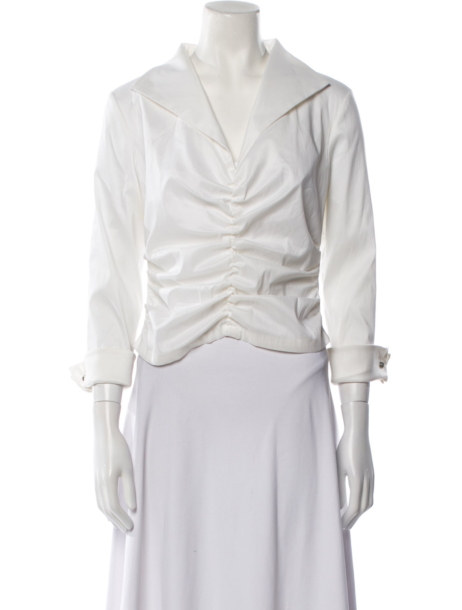 T by Tadashi V-Neck Three-Quarter Sleeve Blouse