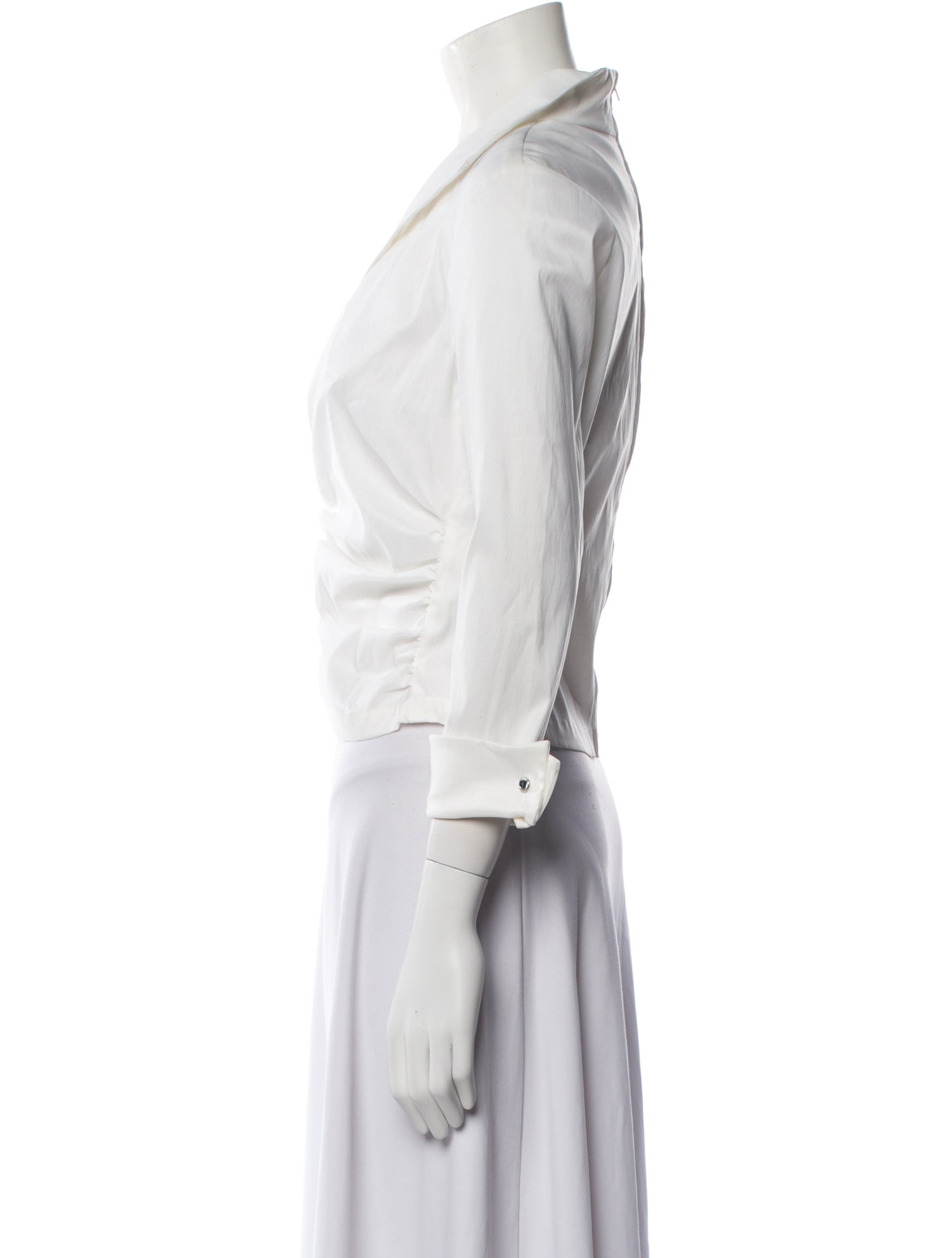 T by Tadashi V-Neck Three-Quarter Sleeve Blouse