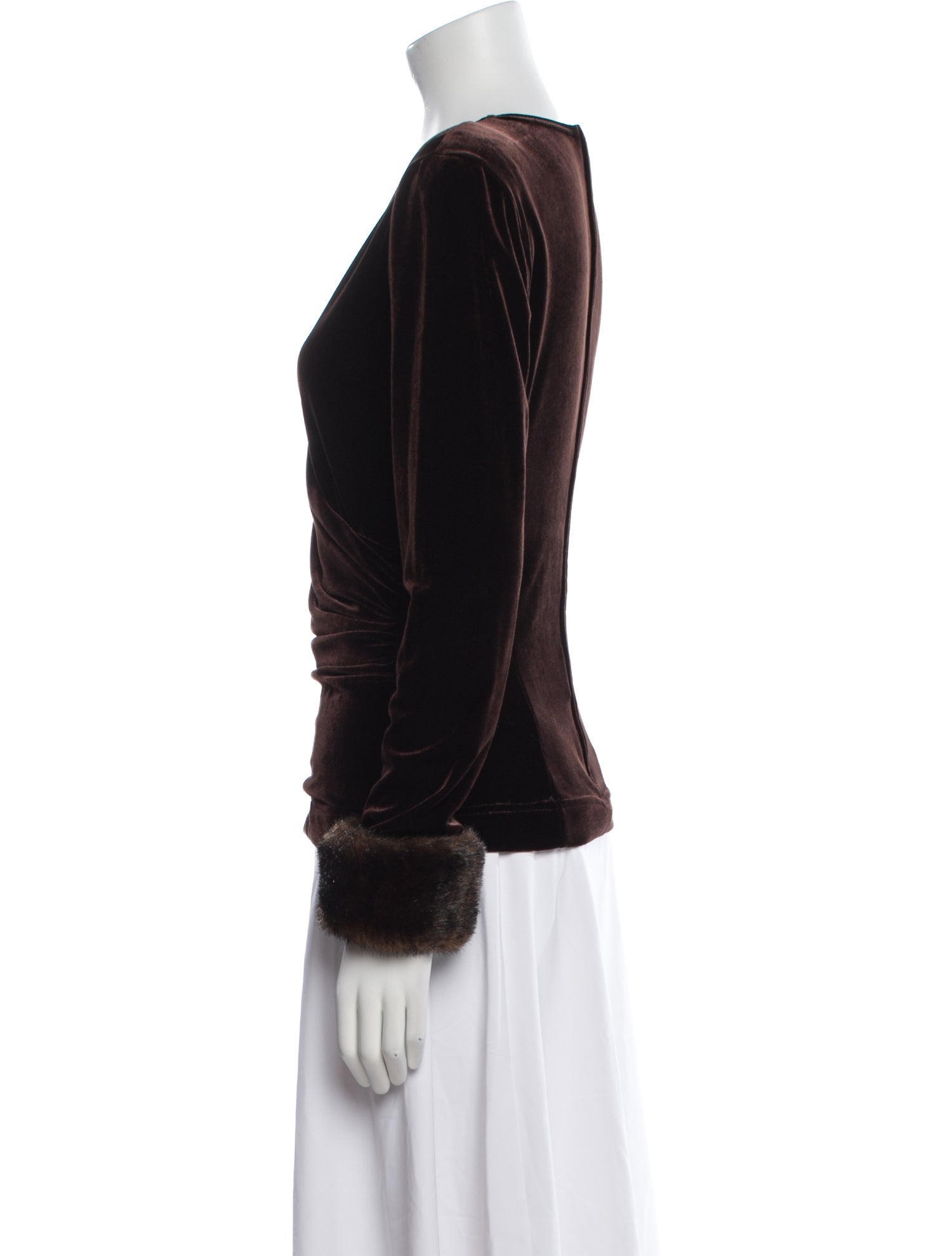 T by Tadashi V-Neck Long Sleeve Sweatshirt