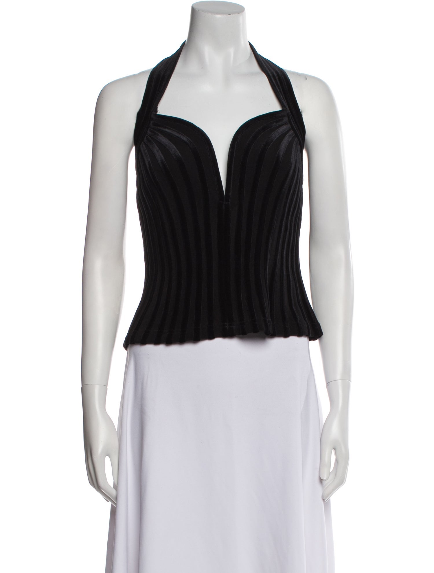 T by Tadashi Halterneck Sleeveless Crop Top