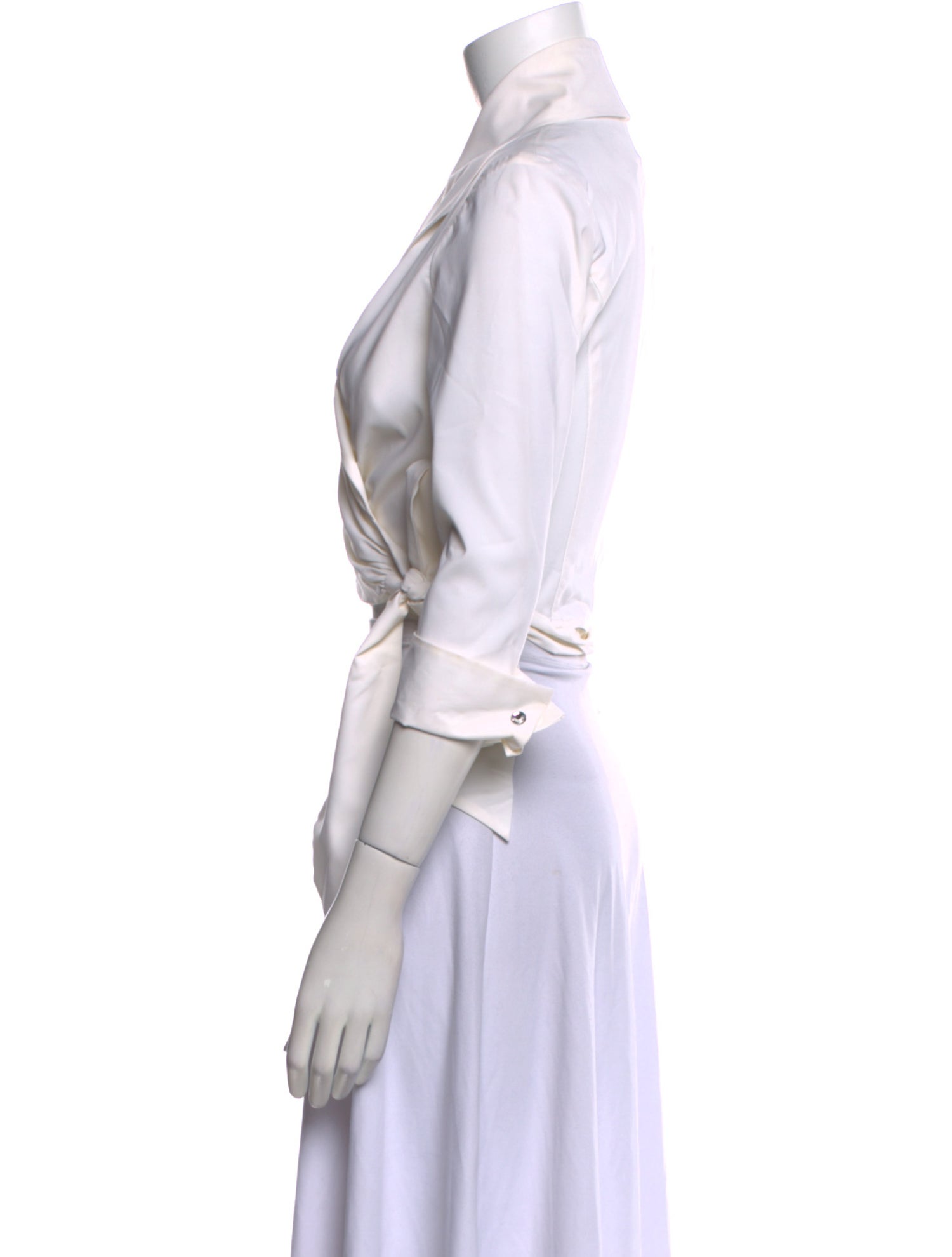 T by Tadashi Three-Quarter Sleeve Crop Top