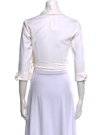 T by Tadashi Three-Quarter Sleeve Crop Top