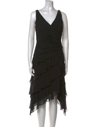 T by Tadashi Silk Midi Length Dress