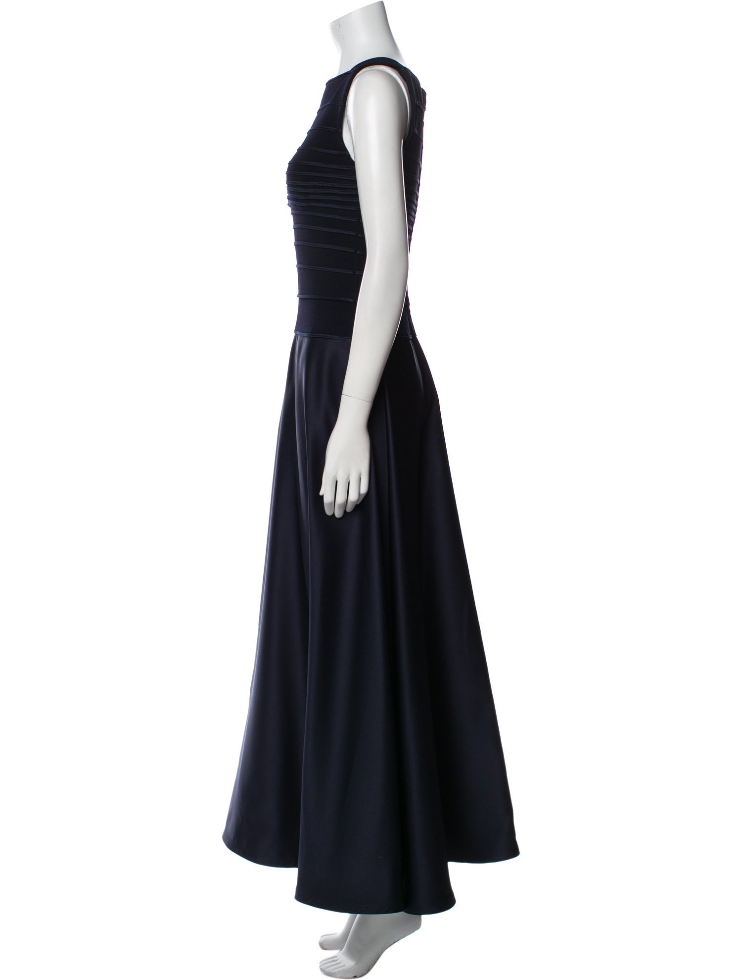 T by Tadashi Bateau Neckline Long Dress