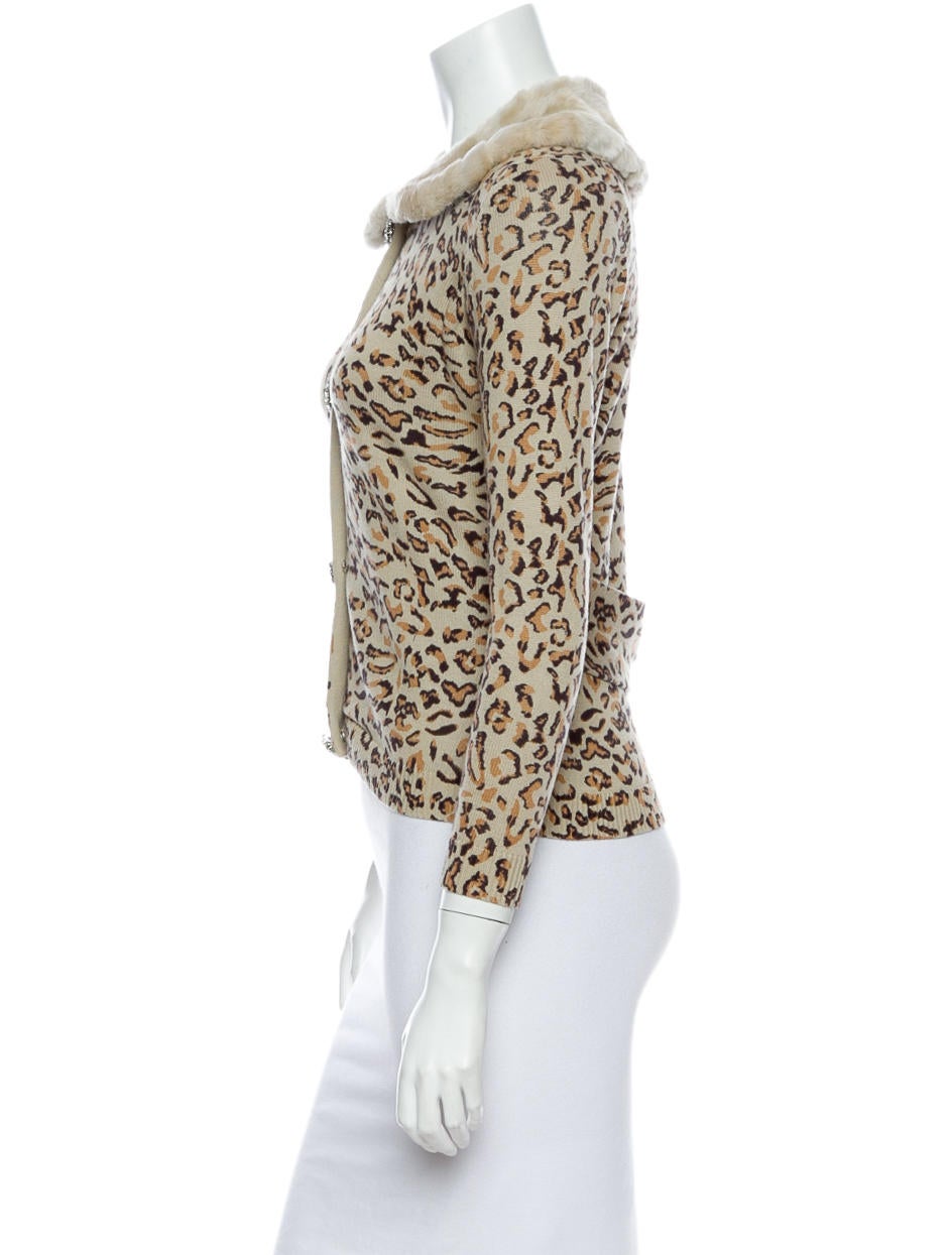 Tracy Reese Leopard-Print Cardigan