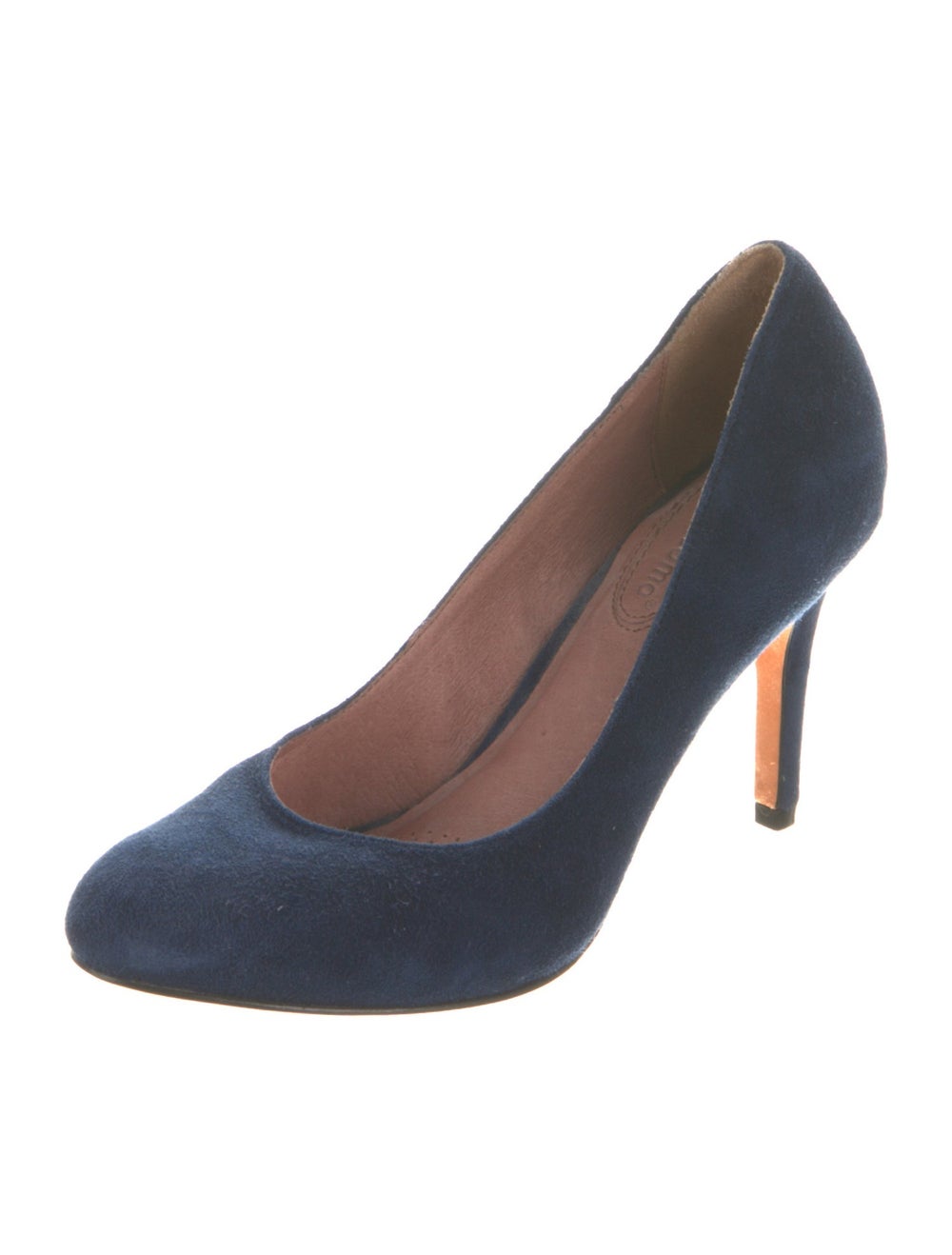 Corso Como Suede Pumps Blue Round-Toes - image 2