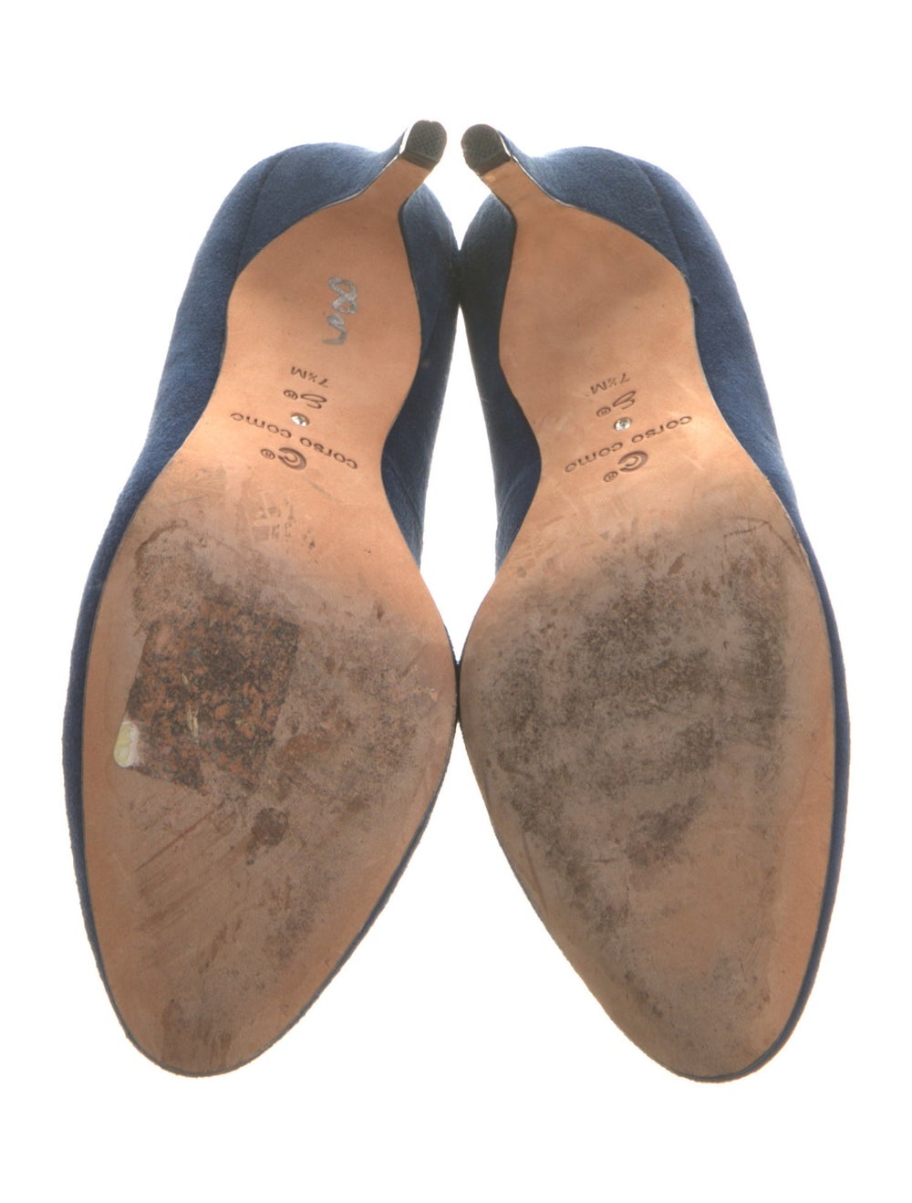 Corso Como Suede Pumps Blue Round-Toes - image 5