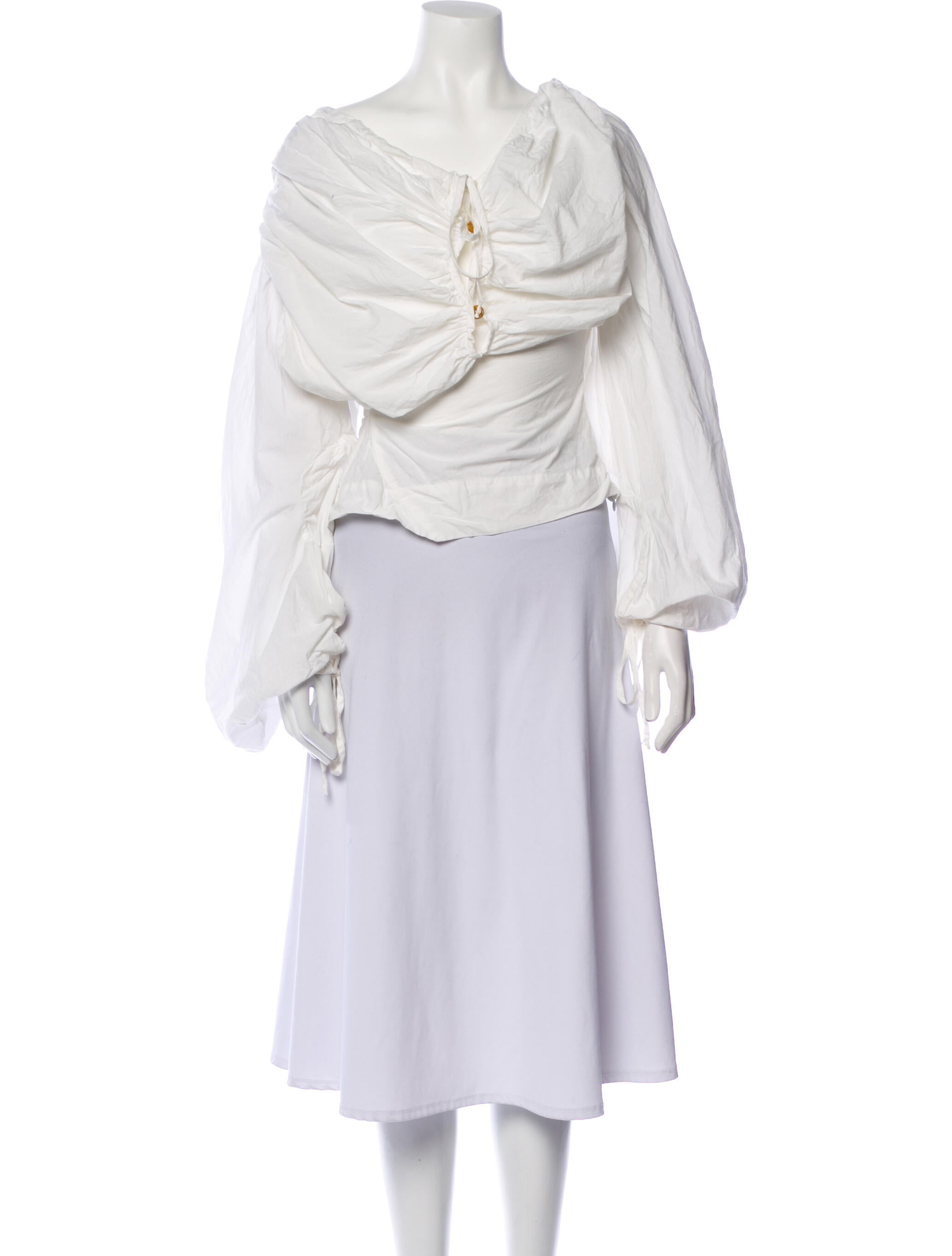 10 Corso Como Cowl Neck Long Sleeve Blouse