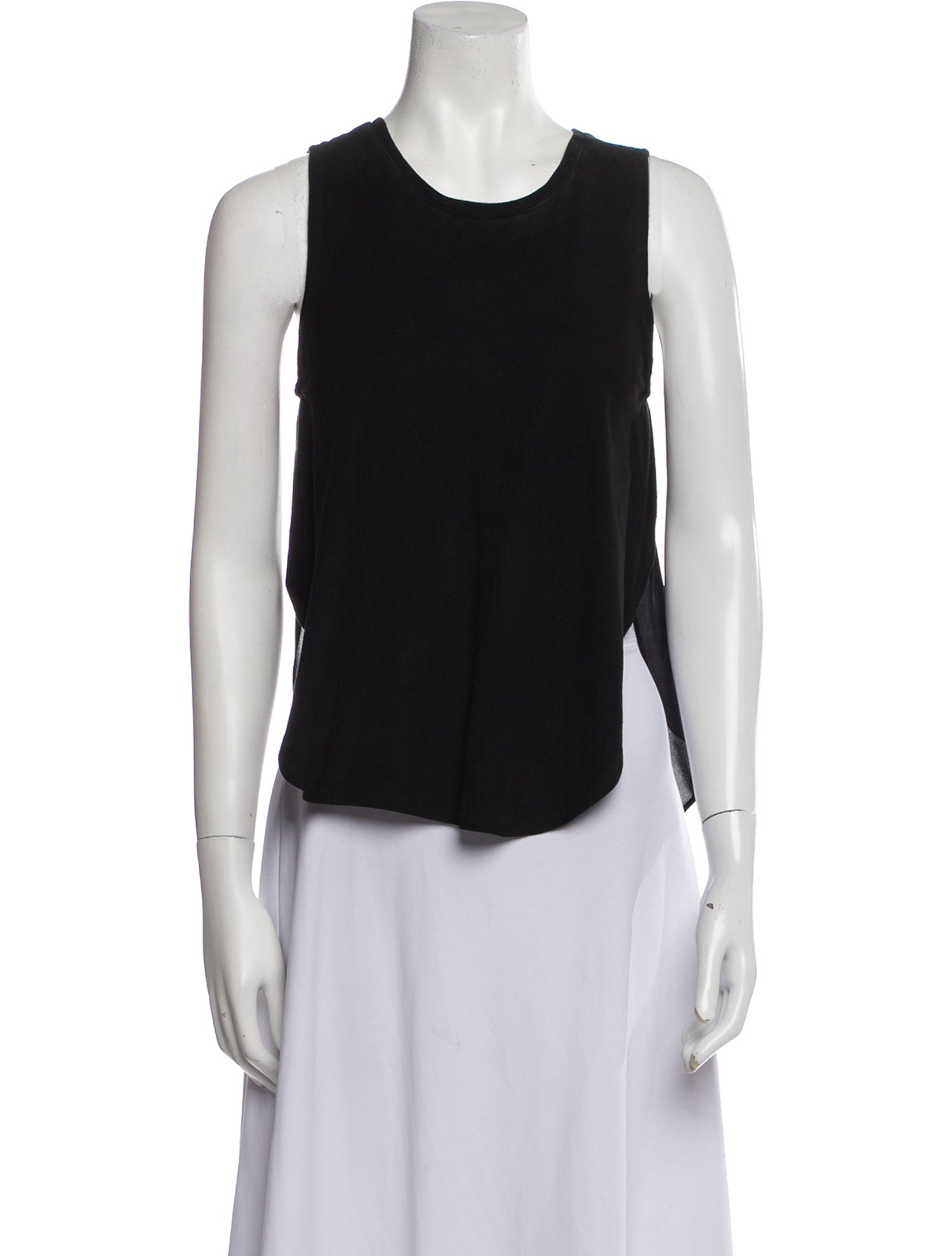 10 Corso Como Suede Scoop Neck Top