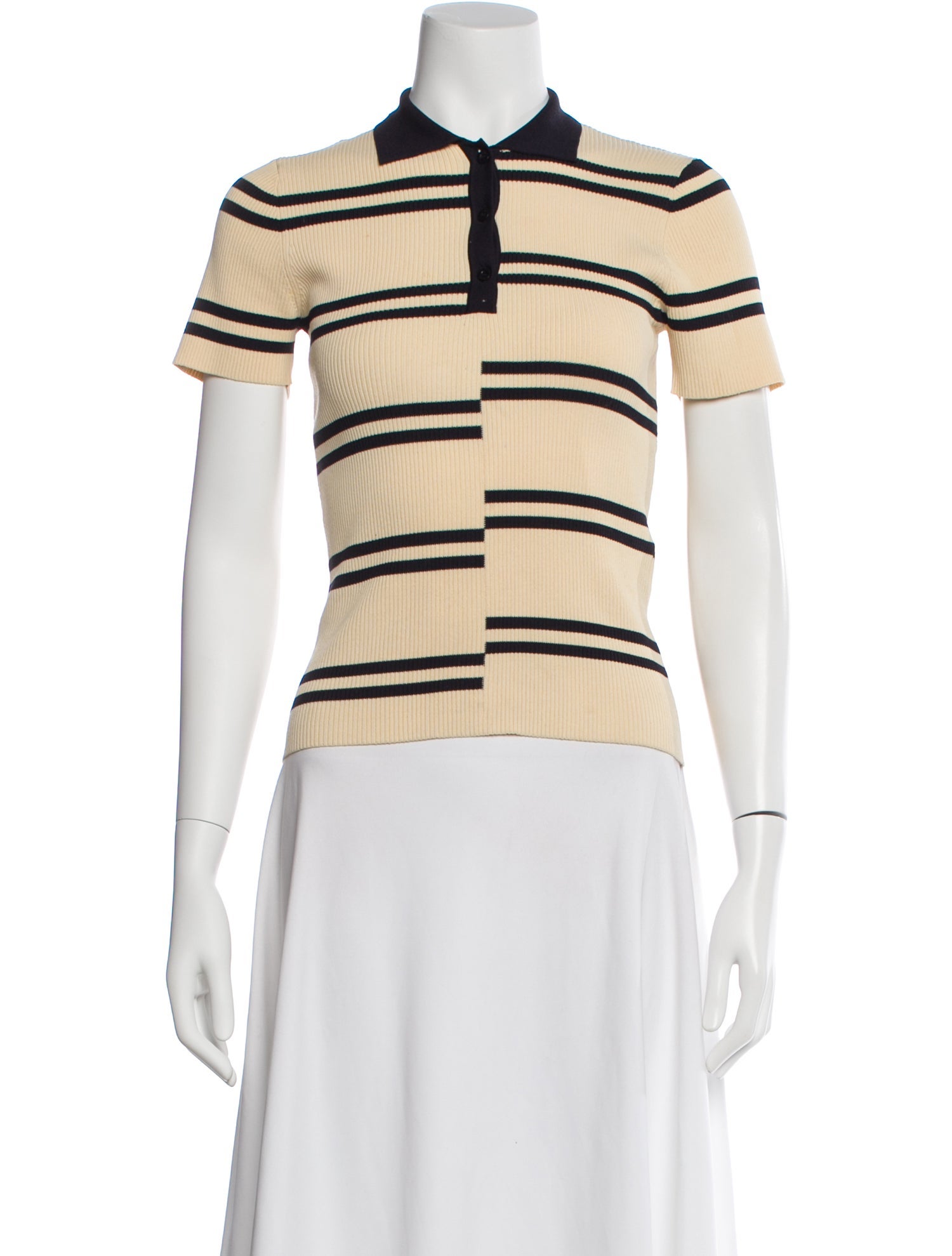 Rokh Striped Short Sleeve Polo